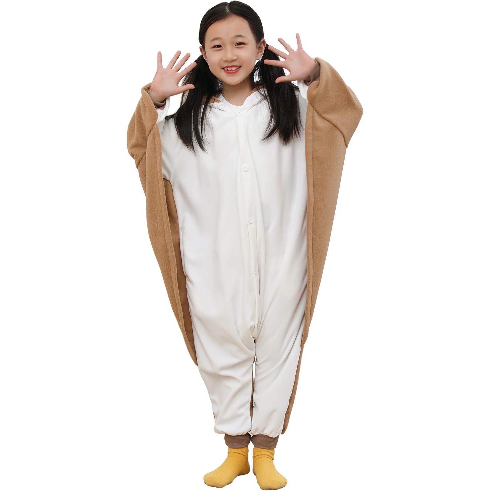 Kianmacar Kids Animal Onesie Pajamas Halloween Costume Cosplay Sleepwear(AgeOver 10 Years Old)