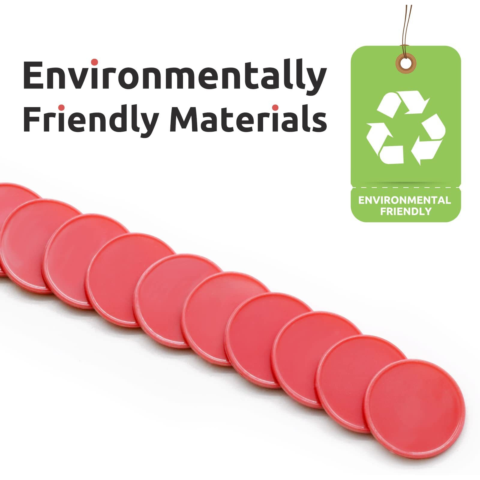 Hakitaroom Set Of 100 Opaque Plastic Learning Counters Mini Poker Chips Game Tokens With Storage Box (Red+Yellow+Royalblue+Green  1.58 Inch)