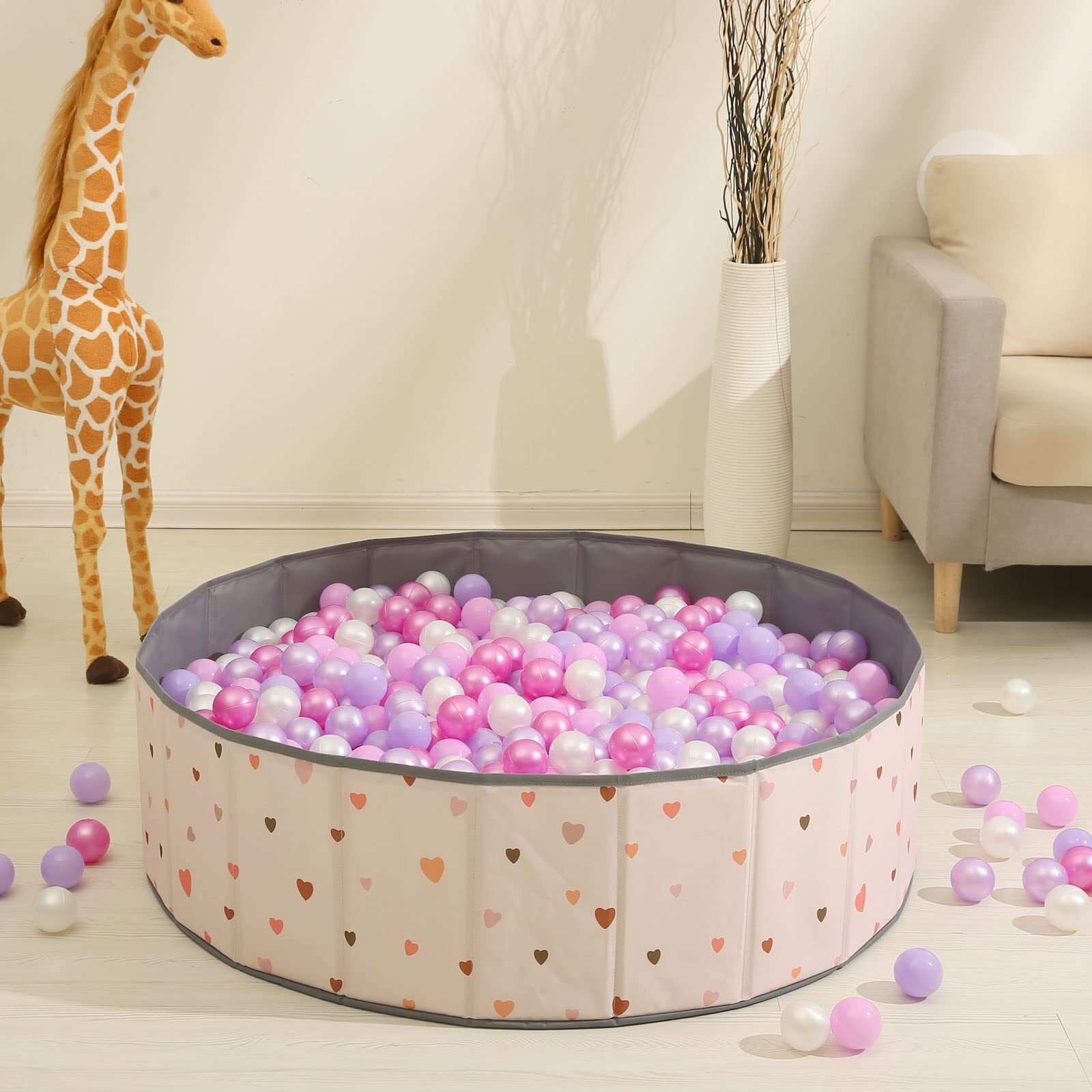 Gogoso Pit Balls Purple Balls - Play Balls Phthalate Free Bpa Free Non-Toxic For Baby Boys Room & Birthday Party Decoration 100Pcs  5Colors For Mermaid Party