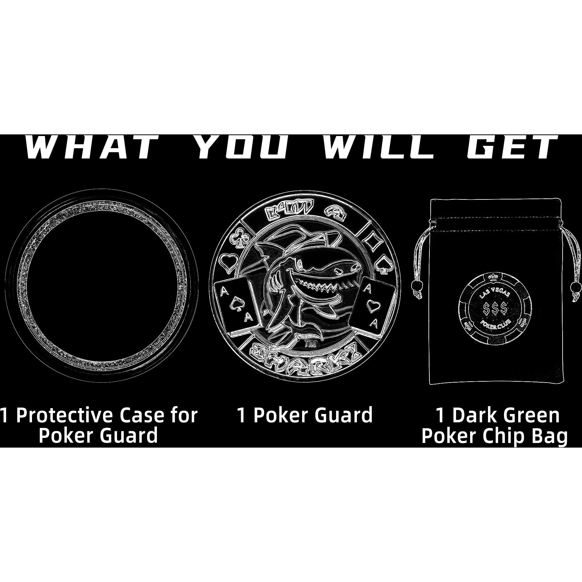 Lulucircle Poker Guard  Weights For Poker  Poker Gifts For Men  Poker Card Protector  Poker Accessories  Poker Chips With Plastic Case (Royal Flush)