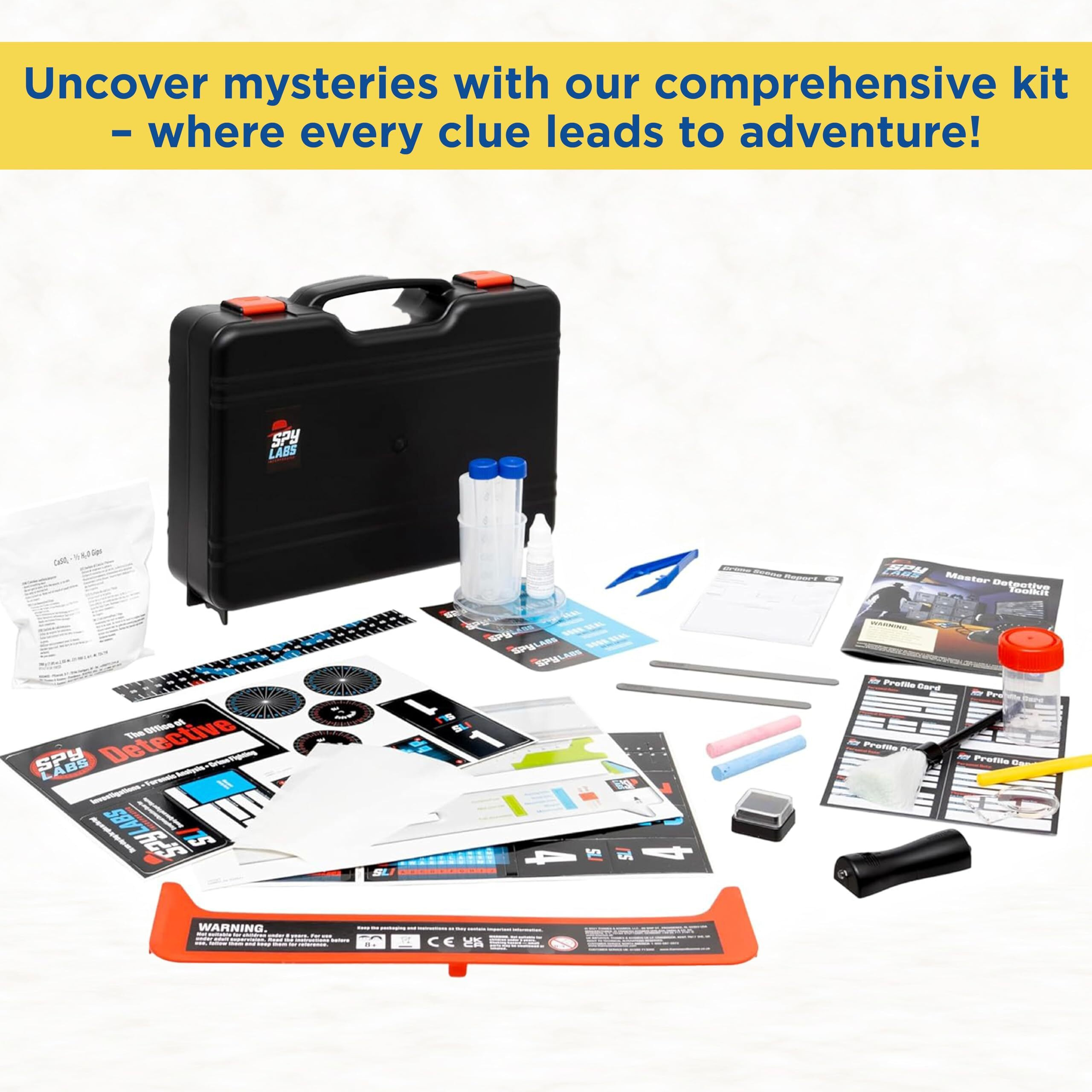 Spy Labs Master Detective Toolkit V2 | Forensic Science Kit | Gather & Document Evidence  Play | Fingerprints  Footprints  Tire Tracks | 32-Page Experiment Storybook