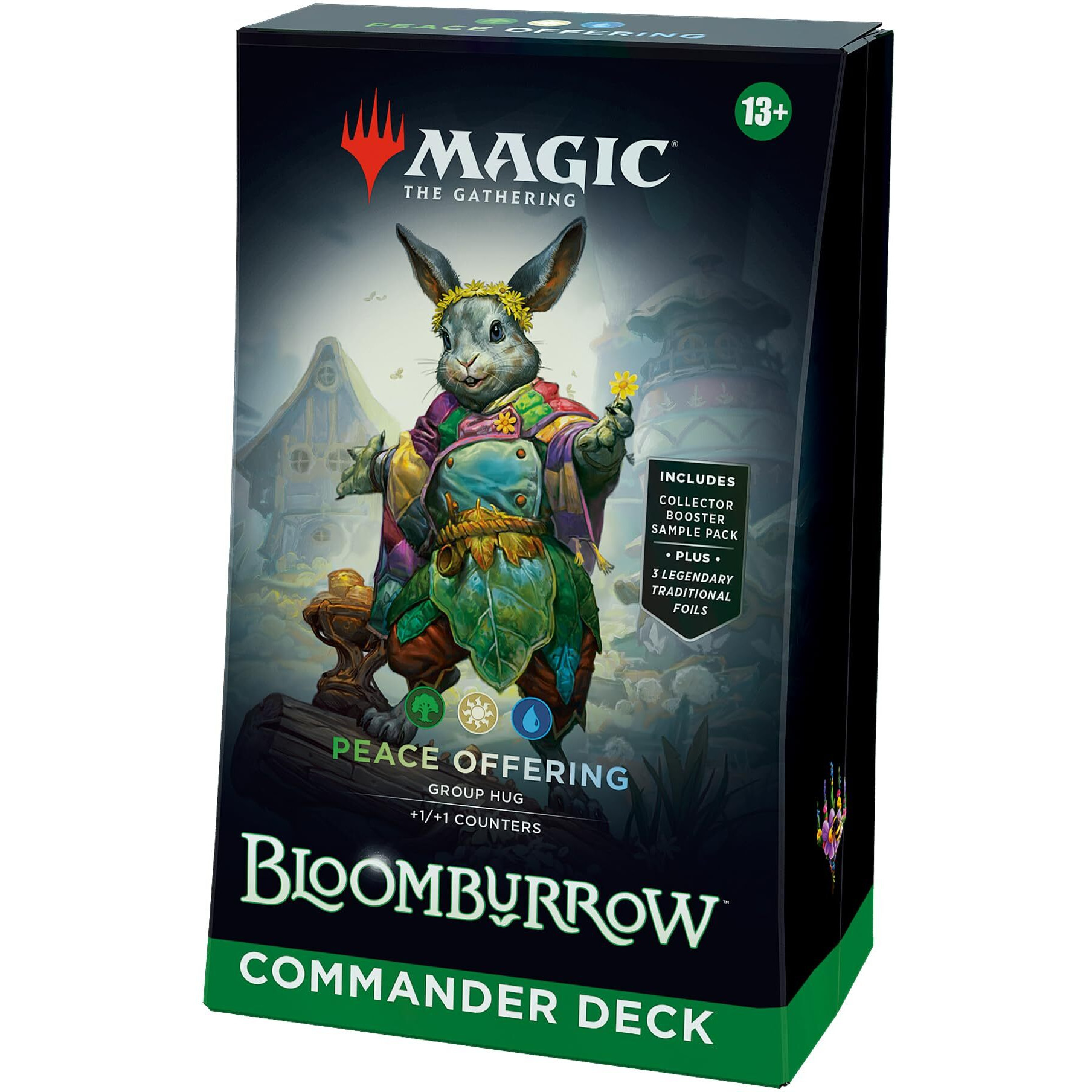 Magic The Gathering Bloomburrow Commander Deck - Peace Offering (100-Card Deck  2-Card Collector Booster Sample Pack + Accessories)