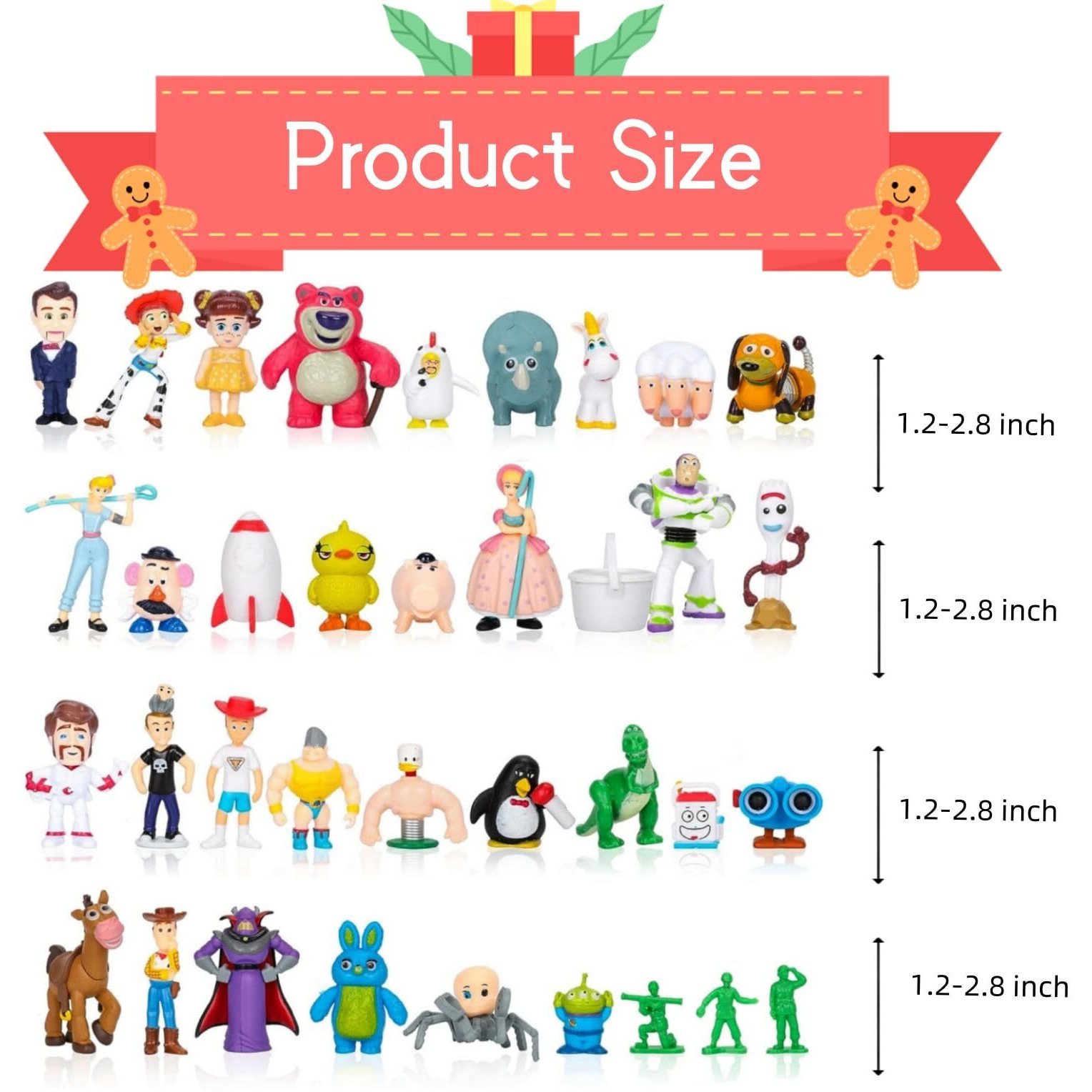 Nlieopda 36Pack Toy Anime Story Figurines Woody Toy Anime Story Doll Buzz Anime Lightyear Toy Pvc Toy Anime Story Toys Figures Set