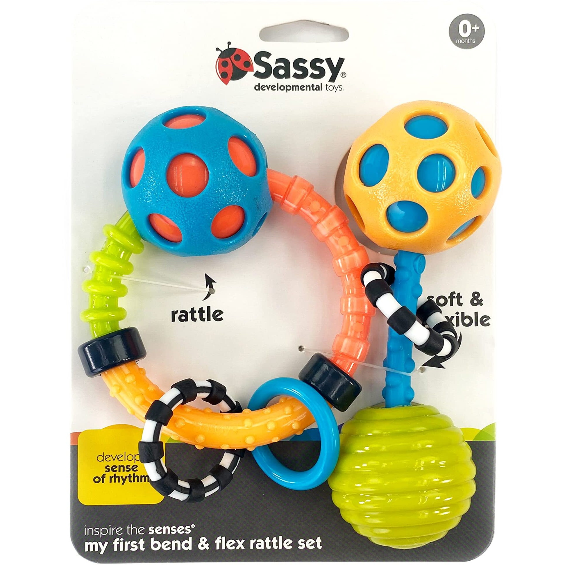 Sassy My First Bend & Flex Rattle Set - 2 Piece - For Ages 0+ Months