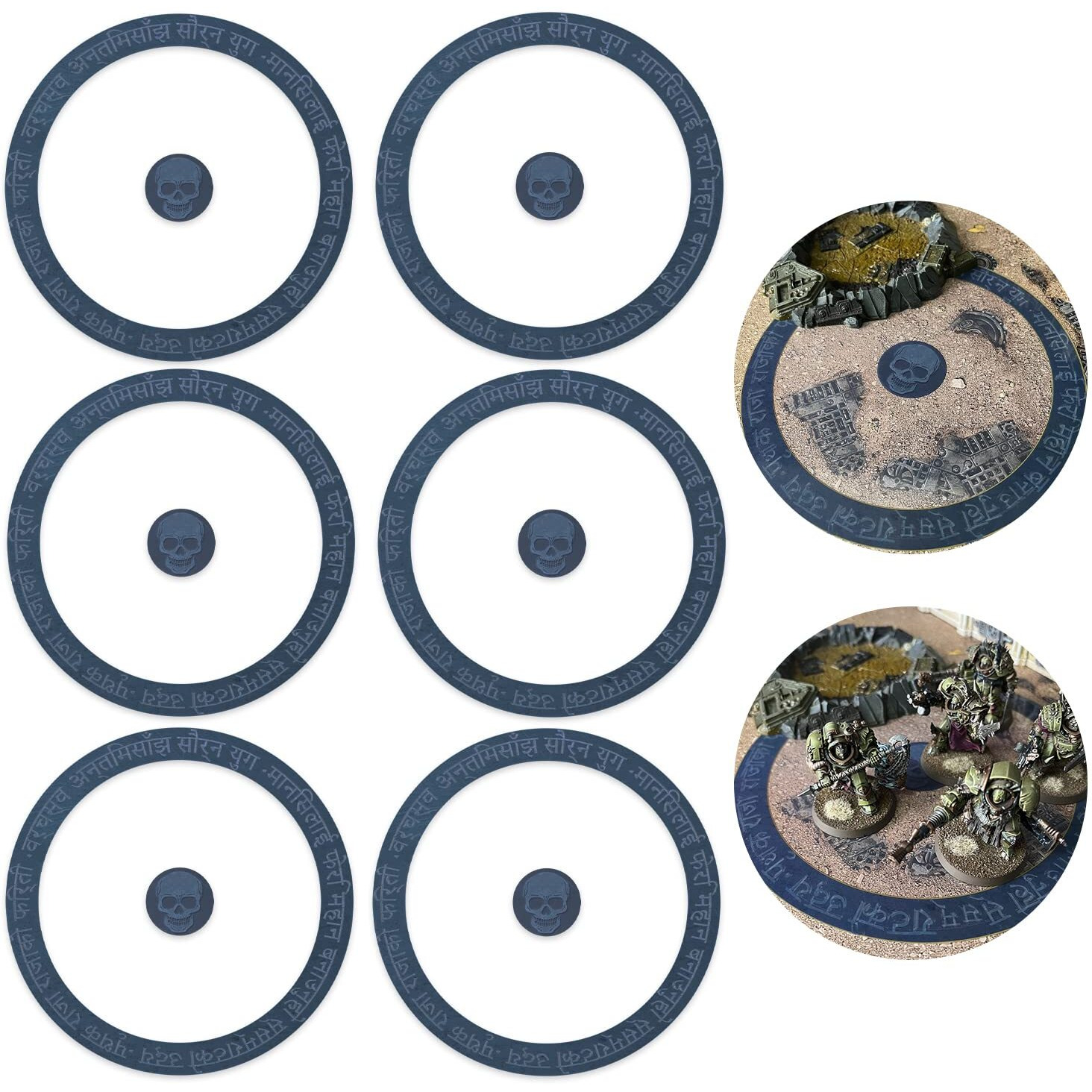 Jucoci Objective Point Markers 6Pcs Set Objective Marker Compatible With Wh40K Wargame (Miniature Not Included)  Blue