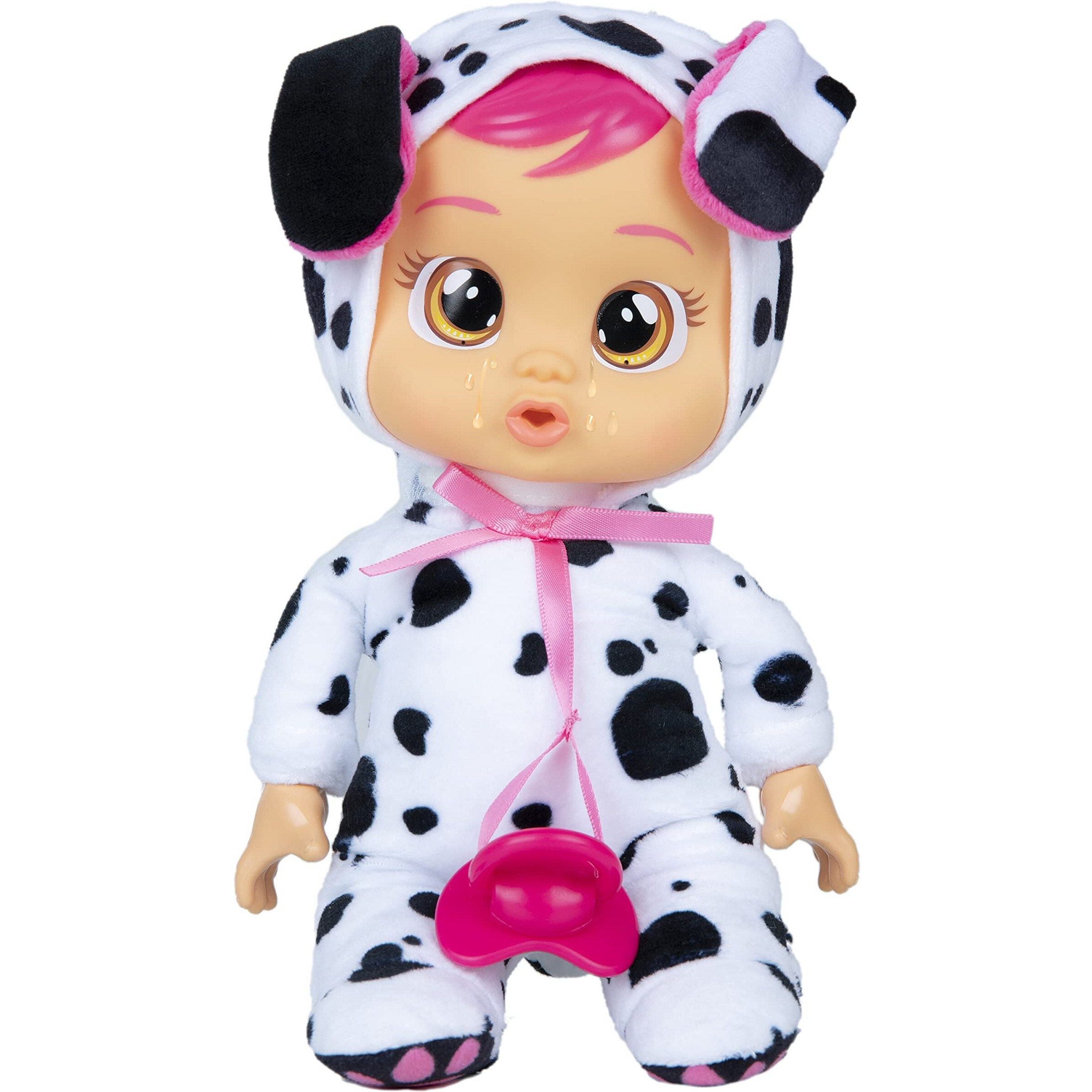 Cry Babies Tiny Cuddles Dotty - 9 Inch Baby Doll  Cries Real Tears  Black And White (Multicolor)