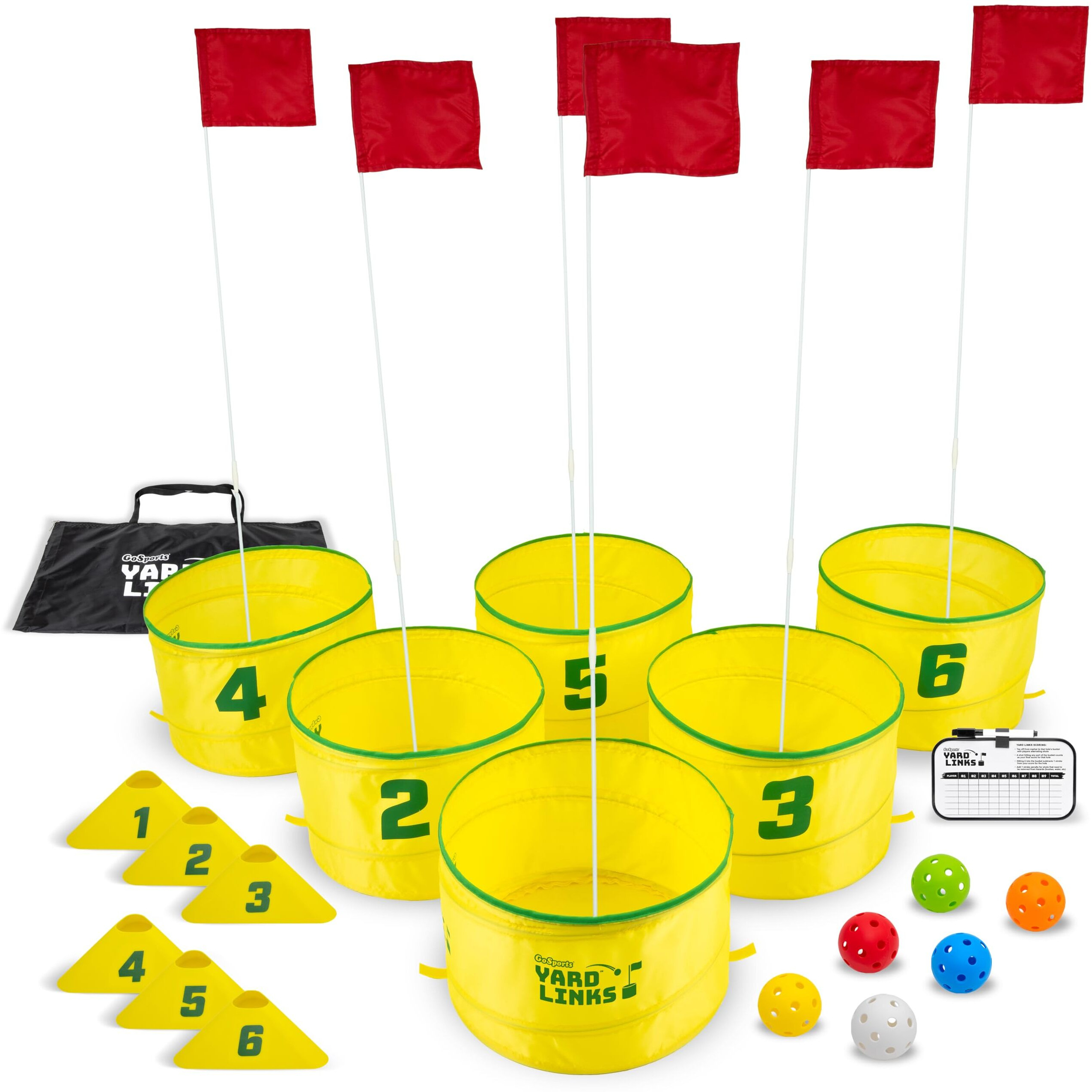 Gosports Yard Links Golf Game With 6 Buckets  Tee Markers And 6 Balls