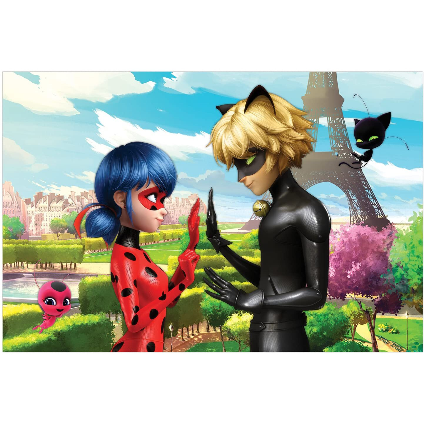 Miraculous Ladybug Kids Floor Puzzle Featuring Lady & Cat Noir. Educational Gifts For Boys And Girls. Colorful Pieces Fit Together Perfectly. Great Birthday Gift For Boys  And Girls