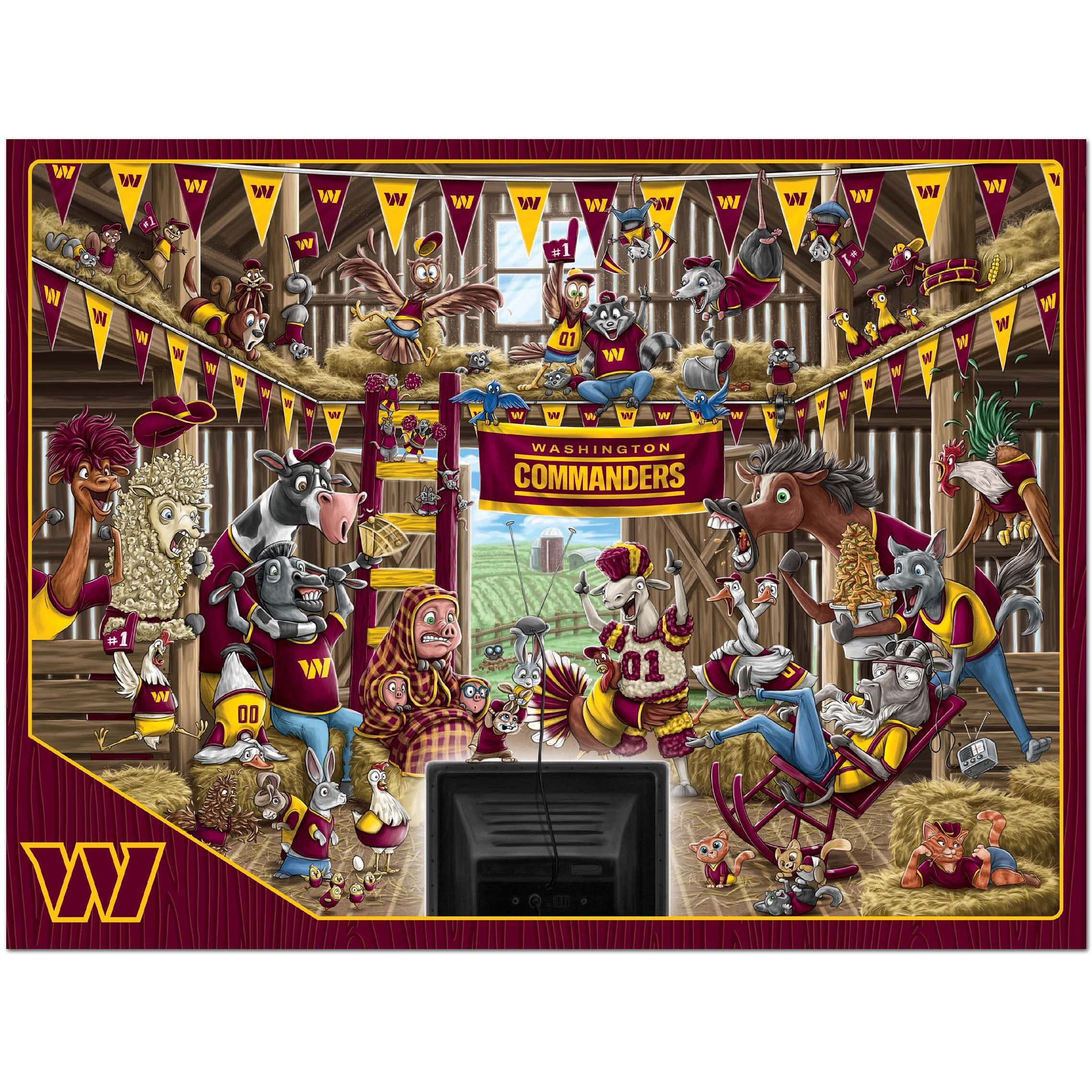 Youthefan Nfl Washington Commanders Barnyard Fans 500Pc Puzzle