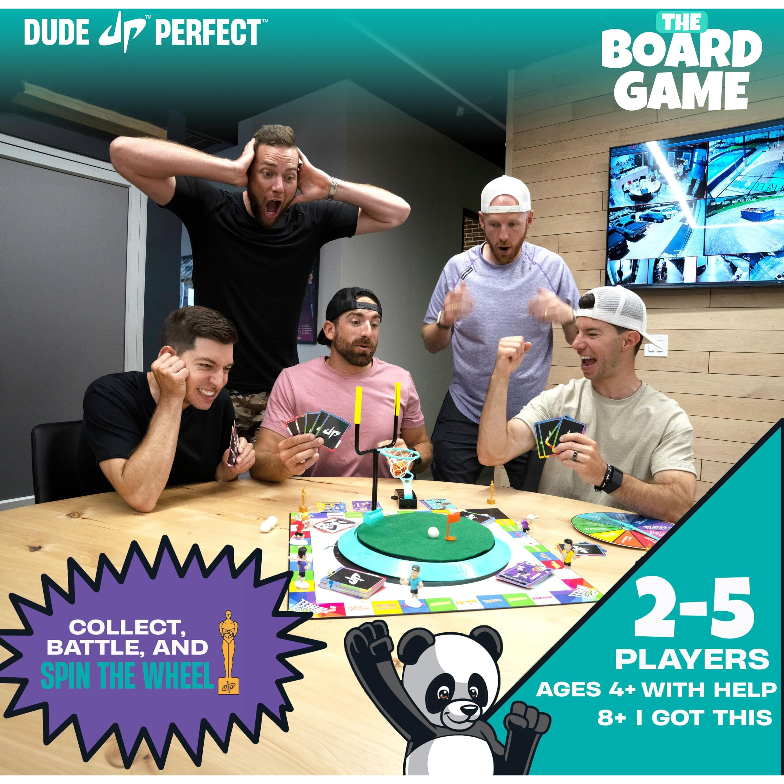 Dude Perfect The Board Game  For Kids Who Love Sports And Competitive Challenges  Perfect For Family And Friend Game Night  2-5 Players  Ages 4+