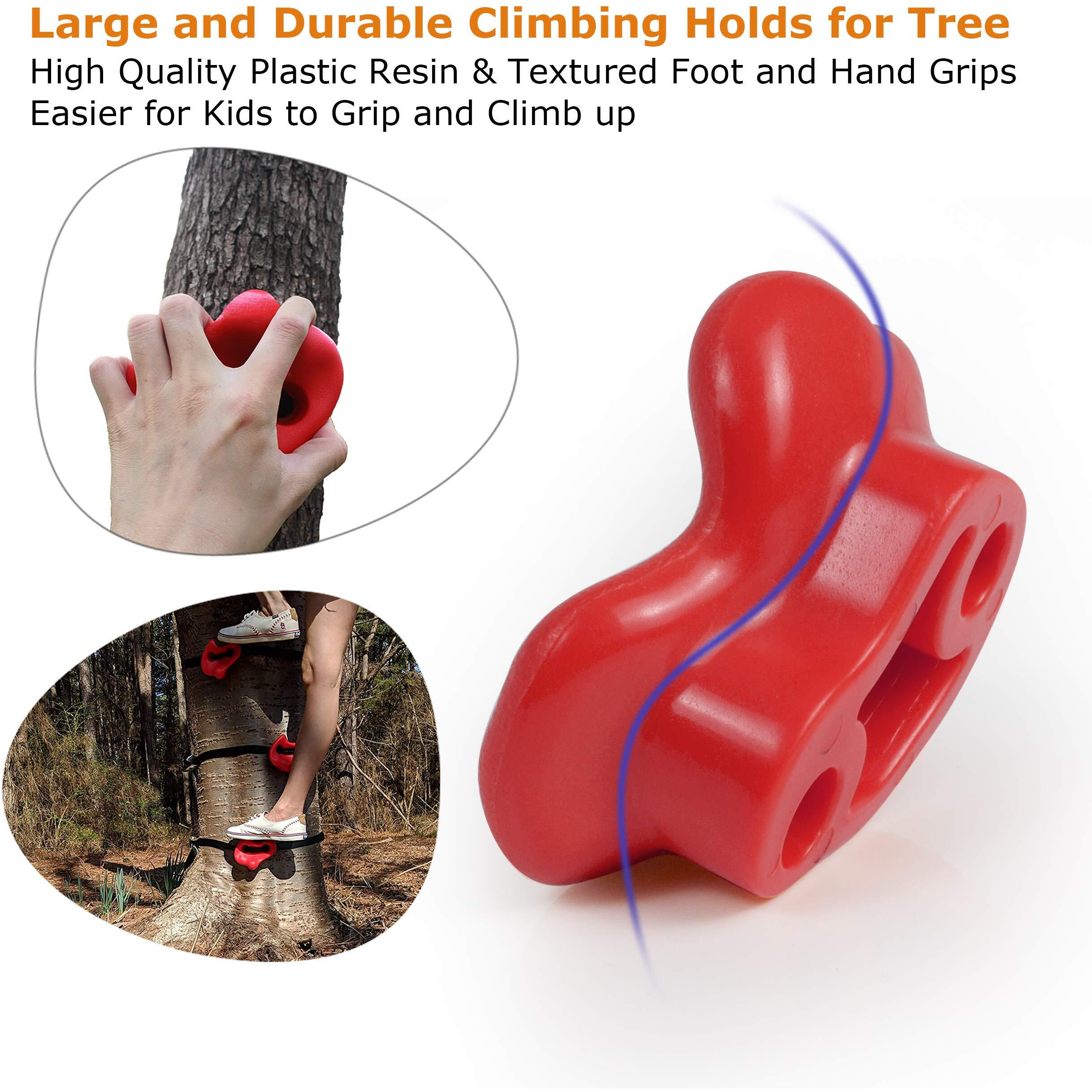 Ssbright Tree Climbers  Set Of 15 Climbing Holds/Steps For Kids' Outdoor Active Play With 6 Ratchet Straps
