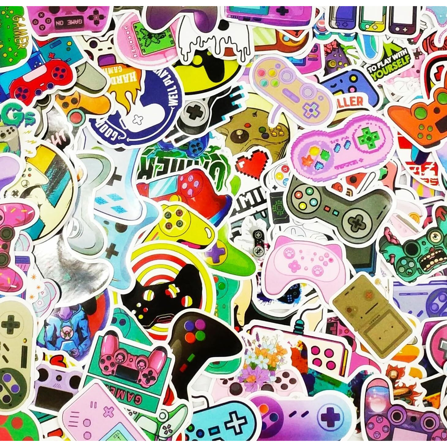 100 Pcs Video Game Water Bottle Stickers For Boys  Gaming Gamer Stickers