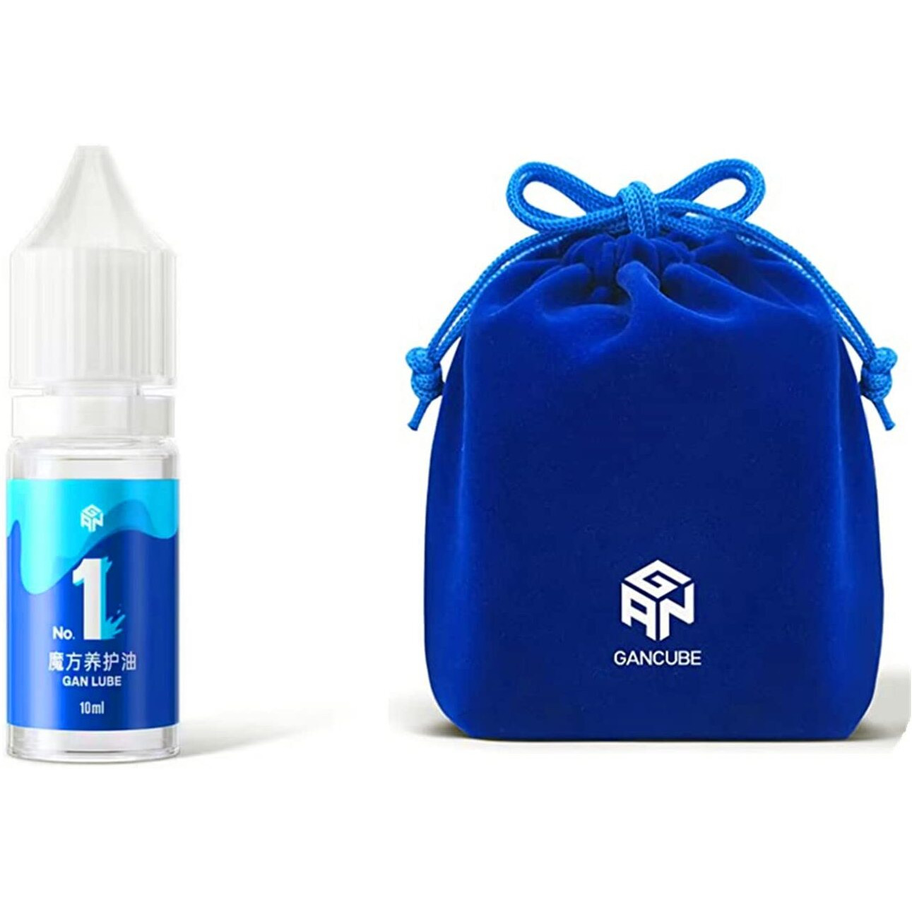 Cuberspeed Gan Blue Cube Bag & Gan Cube Lube Professional Speed Cube Lube Lubricant Oil 10Ml