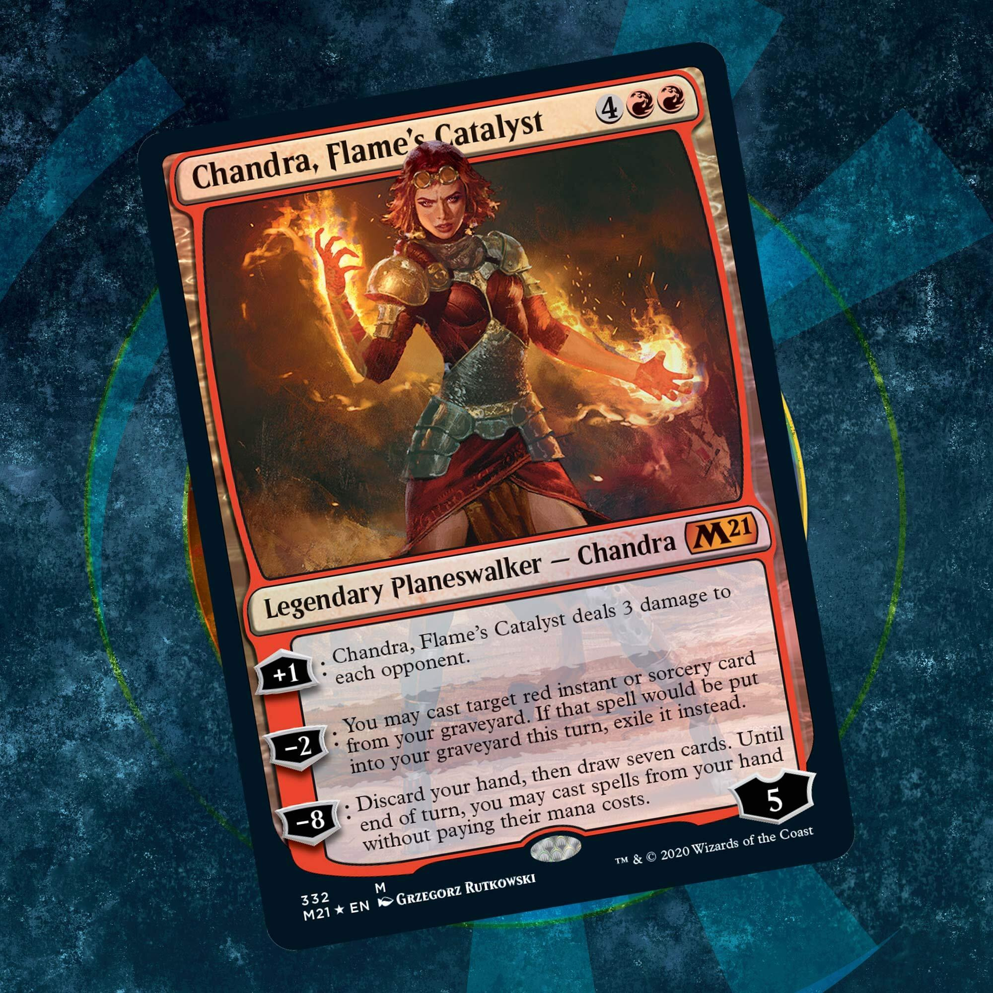 Magic The Gathering Chandra  Flames Catalyst Planeswalker Deck | Core Set 2021 (M21) | 60 Card Starter Deck  C76580000