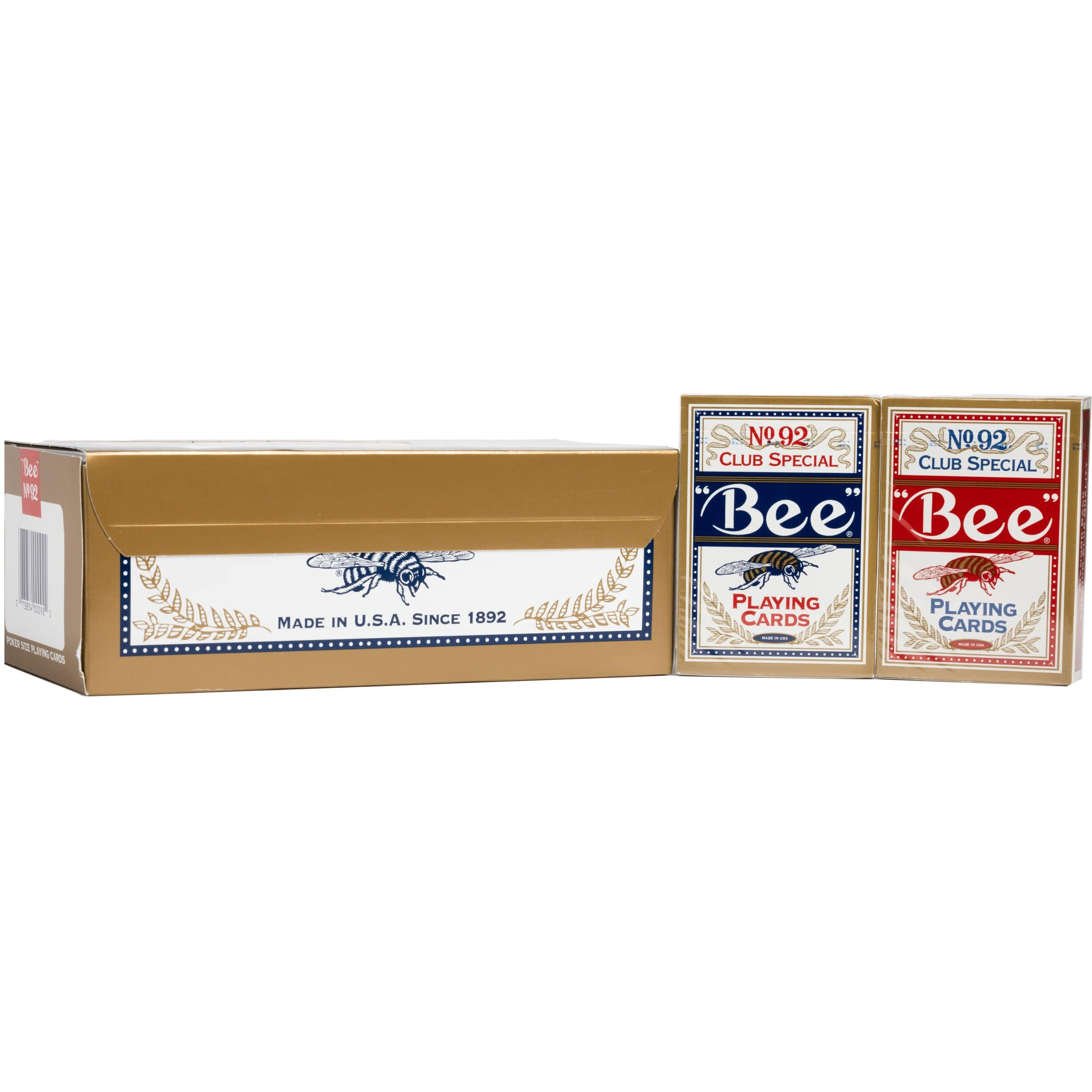 Bee Gold Standard Premium Poker Playing Cards  12 Pack  Standard Index Casino Quality Card Decks