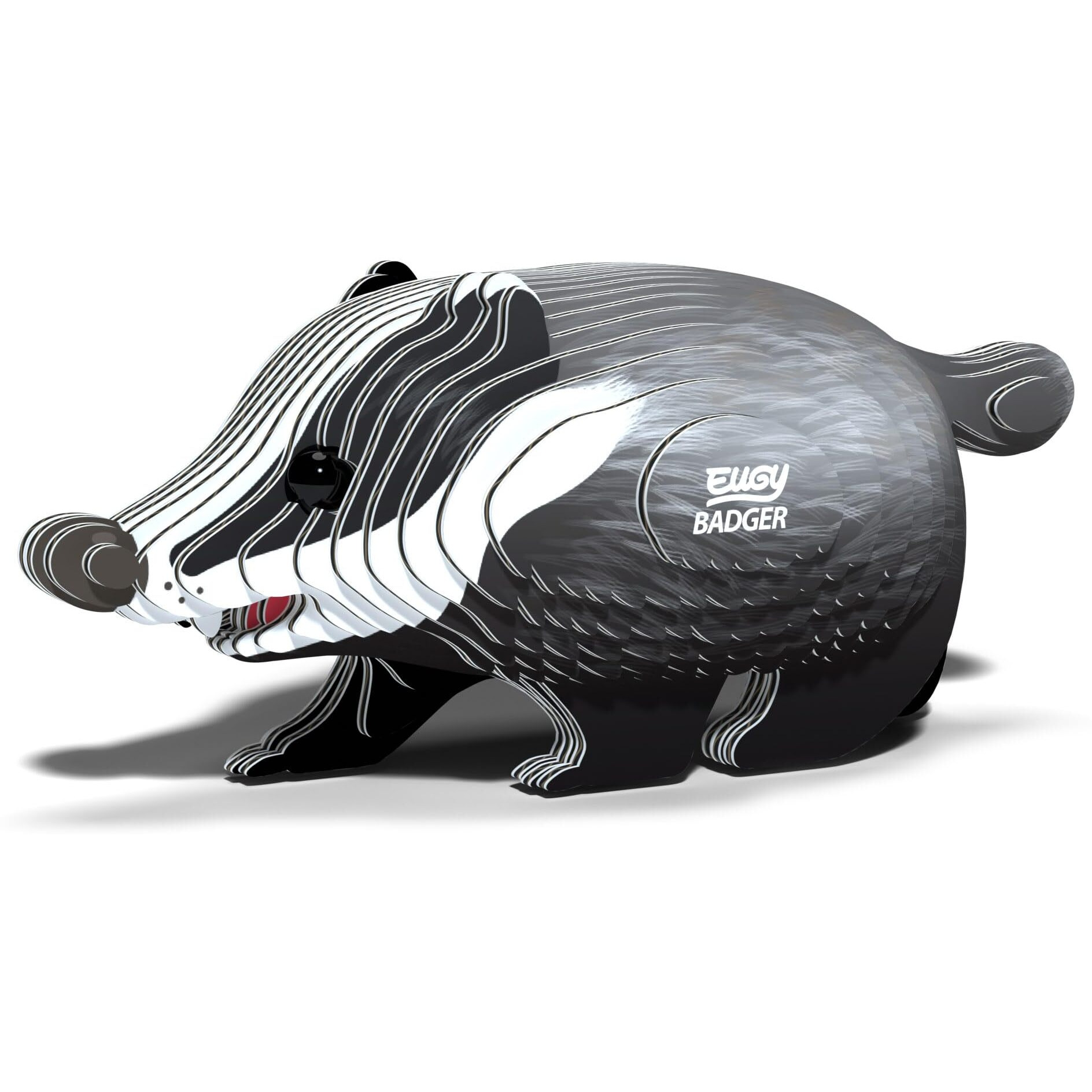 Eugy Badger 3D Puzzle  35 Piece Eco-Friendly Educational Learning Puzzles For Kids 6+