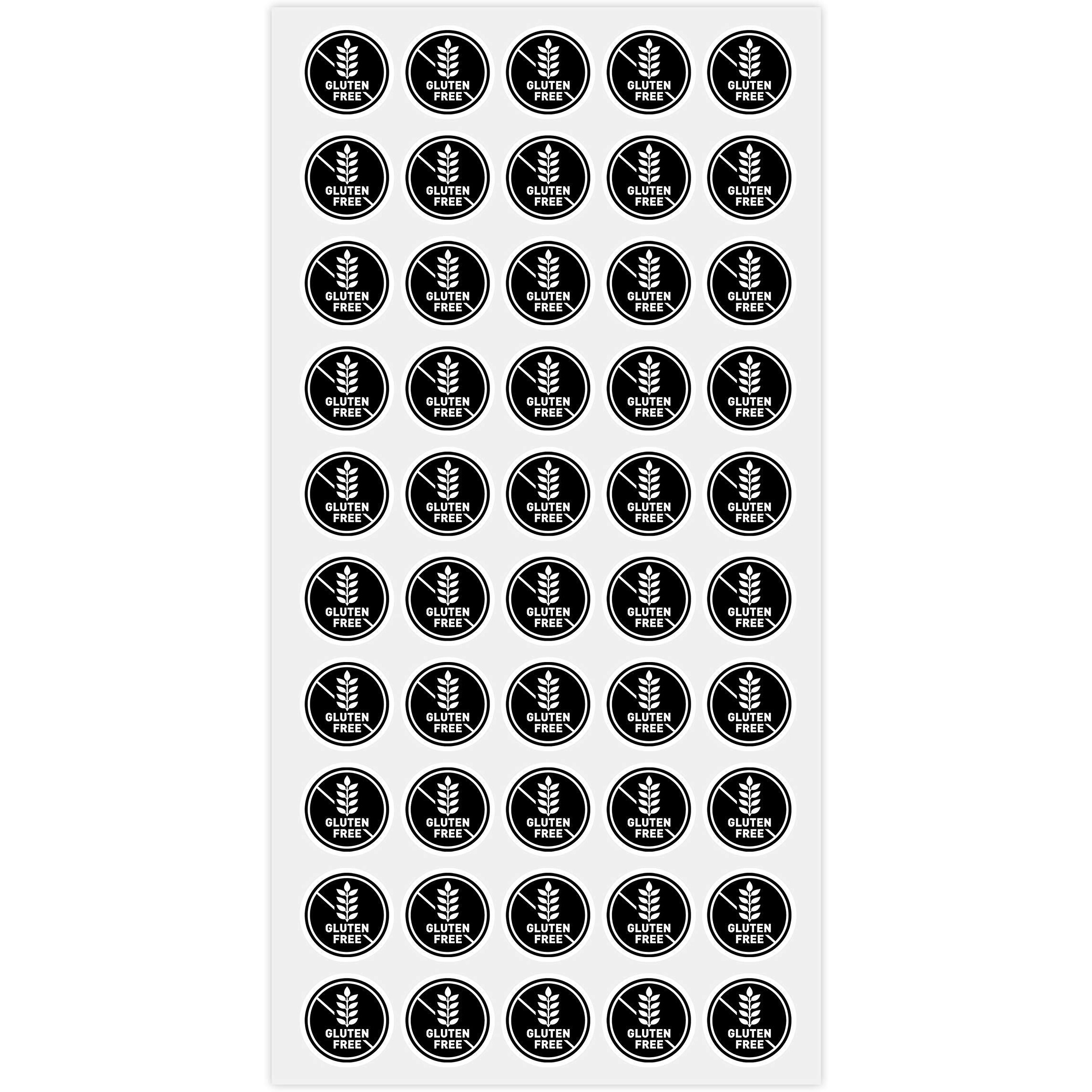 Wedding Meal Stickers - Wedding Meal Indicator Stickers - Wedding Meal Choice Stickers (50 Stickers - Gluten Free  Black)