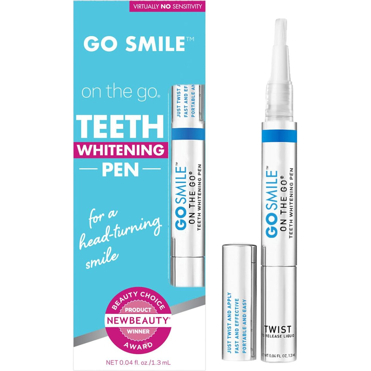 Go Smile On The Go Teeth Whitening Pen  Teeth Whitener & Stain Remover Self Care Gifts For Women & Men - Whitening Strips Alternative - Travel Size For Gift Basket Or Stocking Stuffers  Mint  1.3Ml