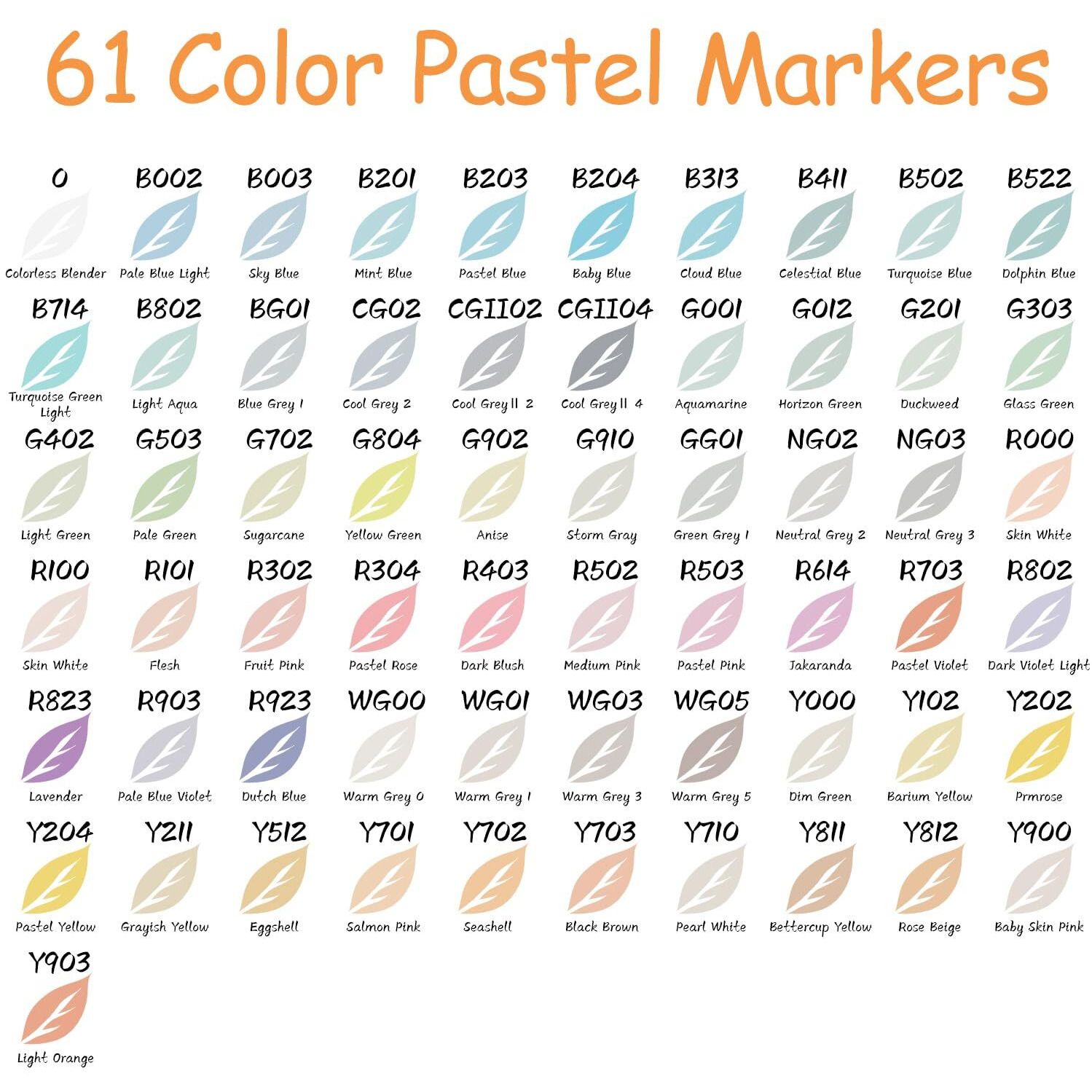 Caliart Pastel Markers  61 Colors Dual Tip Alcohol Markers  Easter Basket Stuffers For Kids Teens Toddler  Sketch Pens Permanent Art Markers Set For Adult Book Eggs Decorations Gift Drawing Supplies