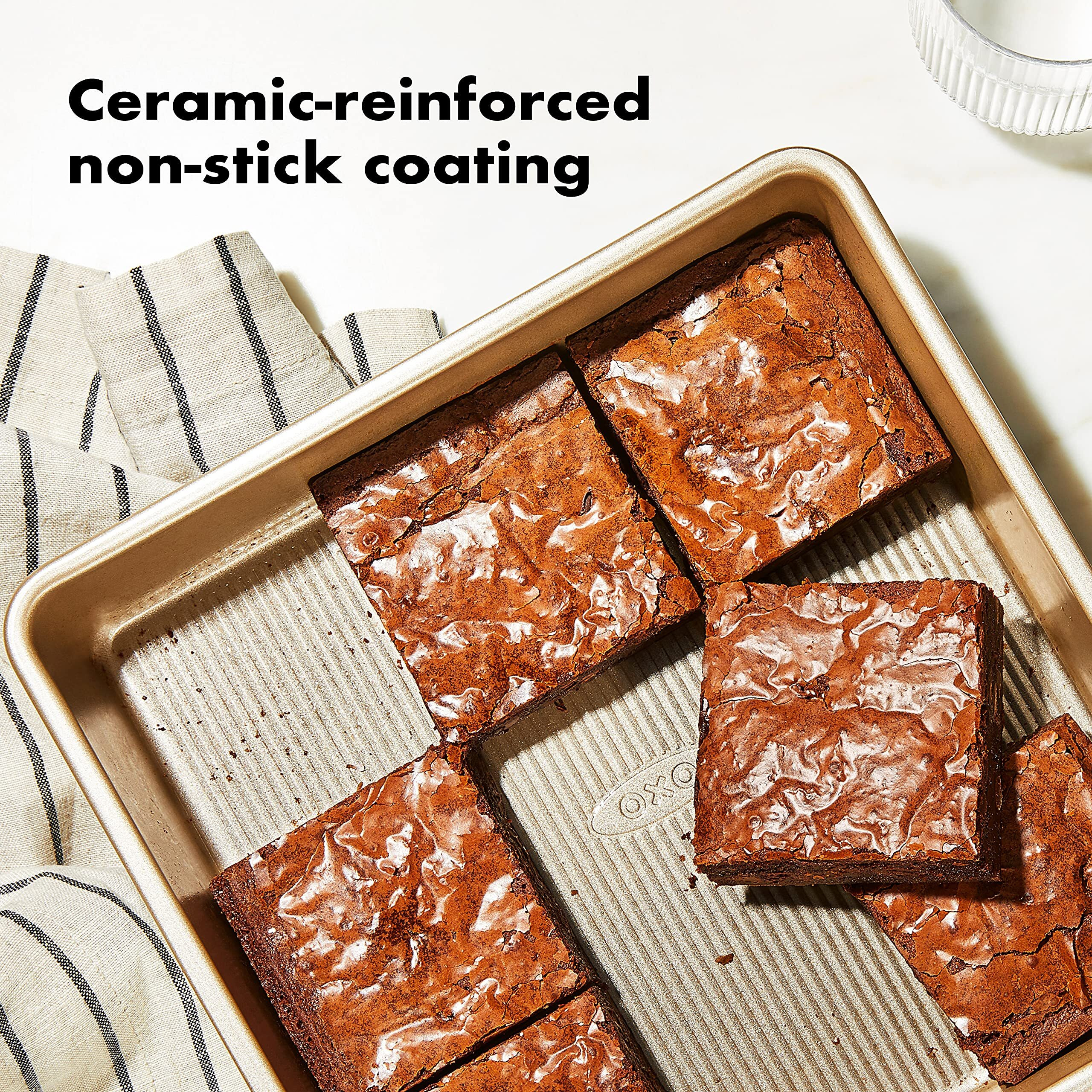 Oxo Good Grips Non-Stick Pro Cake Pan Square 9 X 9 Inch  Brown