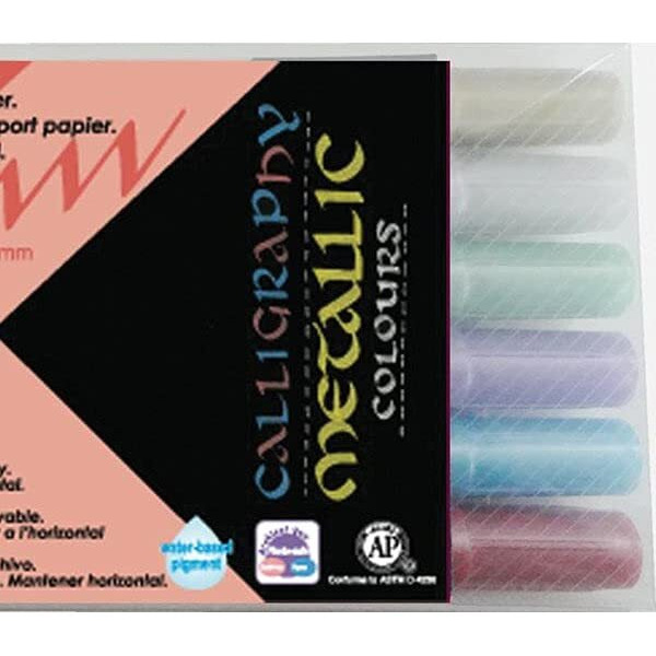 Zig Ms-8400/6V Marker  6 Count (Pack Of 1)  Metallic Assorted