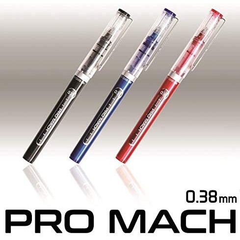 Morning Glory Pro Mach Roller Ball Pen (12 Pcs  6 Pcs) 0.38 Mm Fine Point Tip (Assorted Colors (6 Pcs)) New Upgrade Model