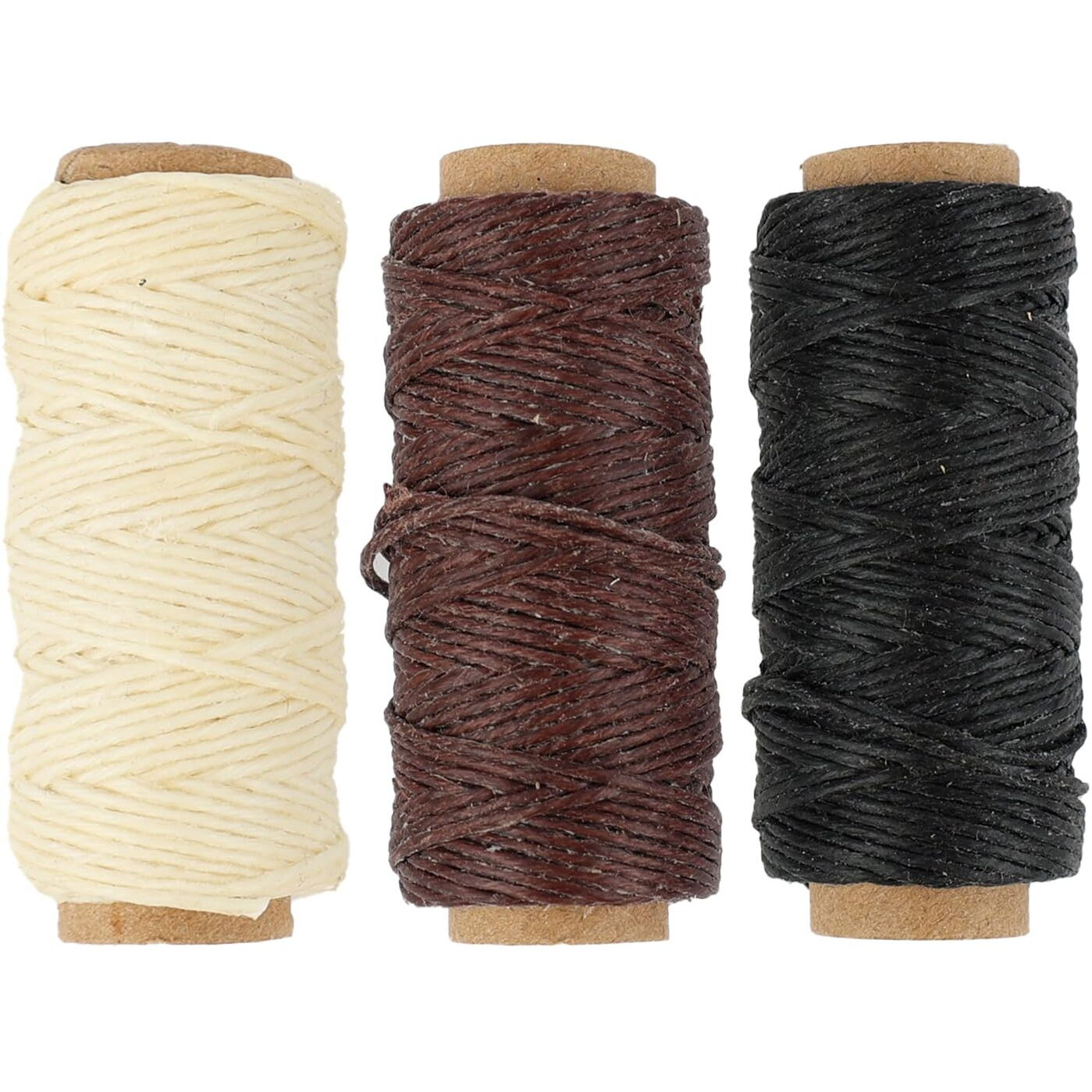 Lineco  Natural Waxed Linen Thread 20 Yards  Books By Hand Natural  Black  Brown Color For Sewing  Bookbinding (3/Pkg)