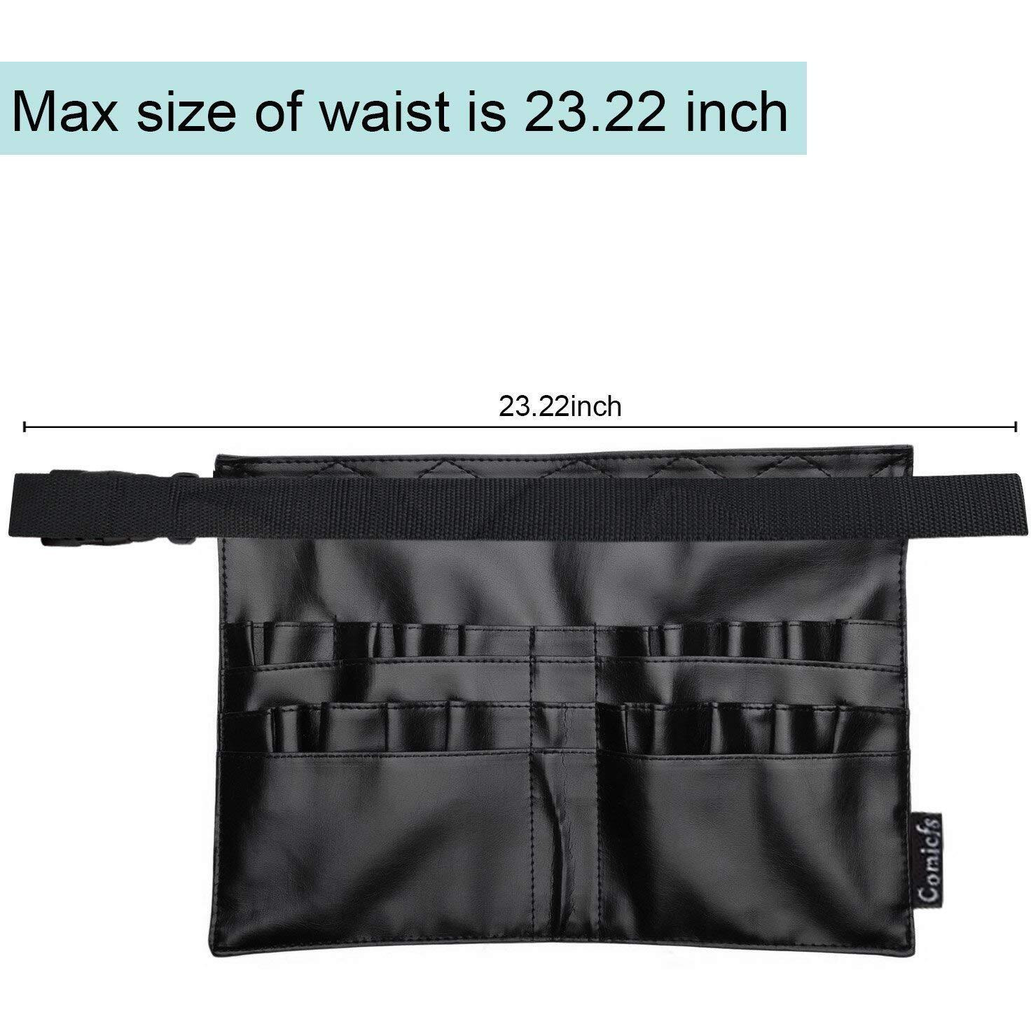 Comicfs Makeup Brush Bag A1 Professional Cosmetic Holder 28 Pockets Organizer Apron With Artist Belt Strap/Belt Light Weight