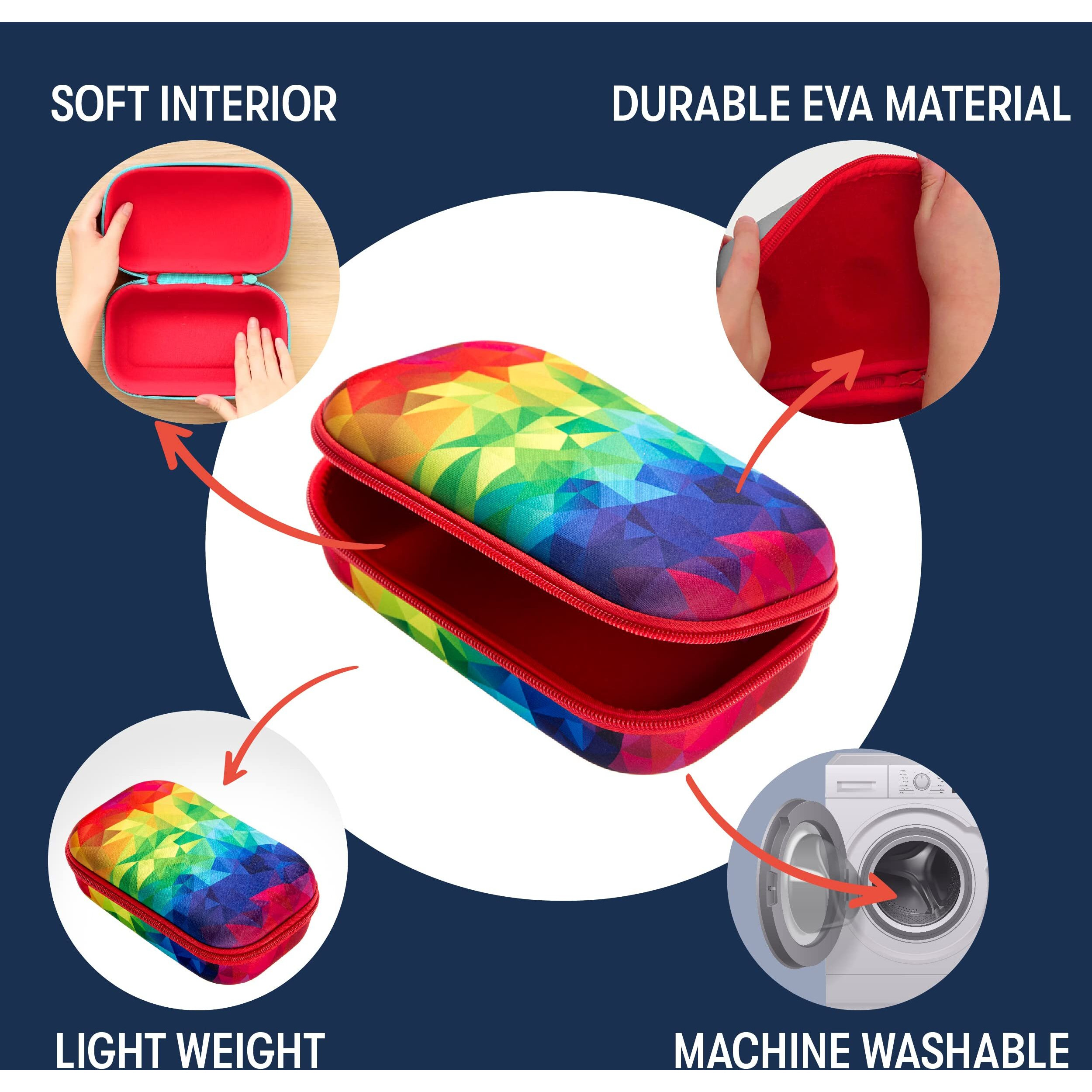 Zipit Colorful Pencil Box For Girls | Pencil Case For School | Organizer Pencil Bag | Large Capacity Pencil Pouch