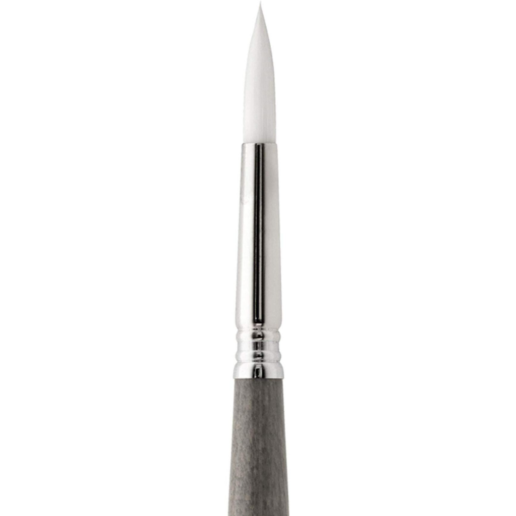 Escoda Perla Series 1430 Short Handle Round Artist Watercolor Brush  2  White Toray Filament
