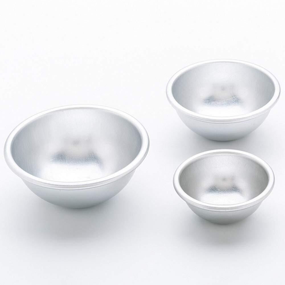 10 Pcs Bath Bomb Mold Aluminum Alloy Semicircle Cake Mold Baking Tool For Diy Crafting Pudding Egg Tart (5.5 Cm)