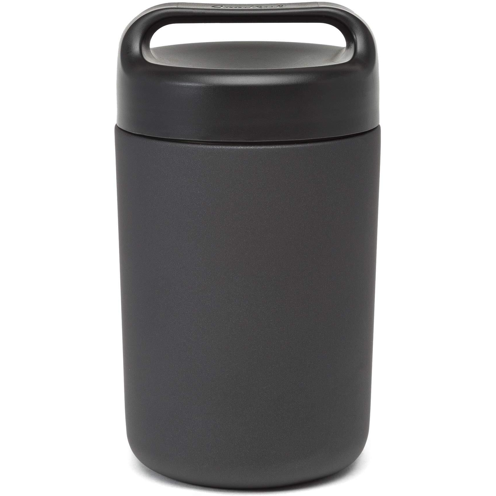 Goodful Stainless Steel Food Jar  Double Wall Vacuum Sealed Insulated Food Storage Container With Carry Handle Lid  16-Ounce  Gray