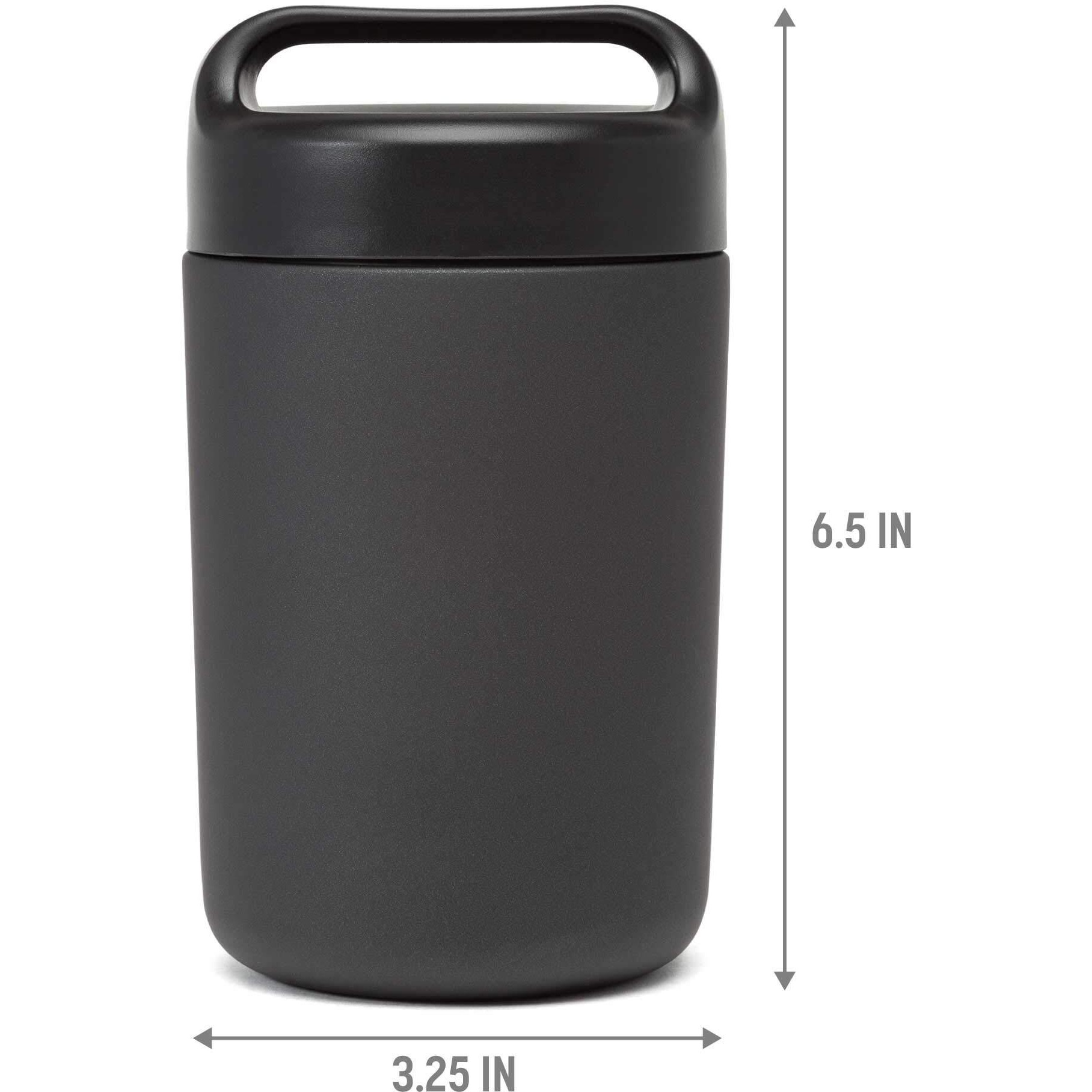 Goodful Stainless Steel Food Jar  Double Wall Vacuum Sealed Insulated Food Storage Container With Carry Handle Lid  16-Ounce  Gray