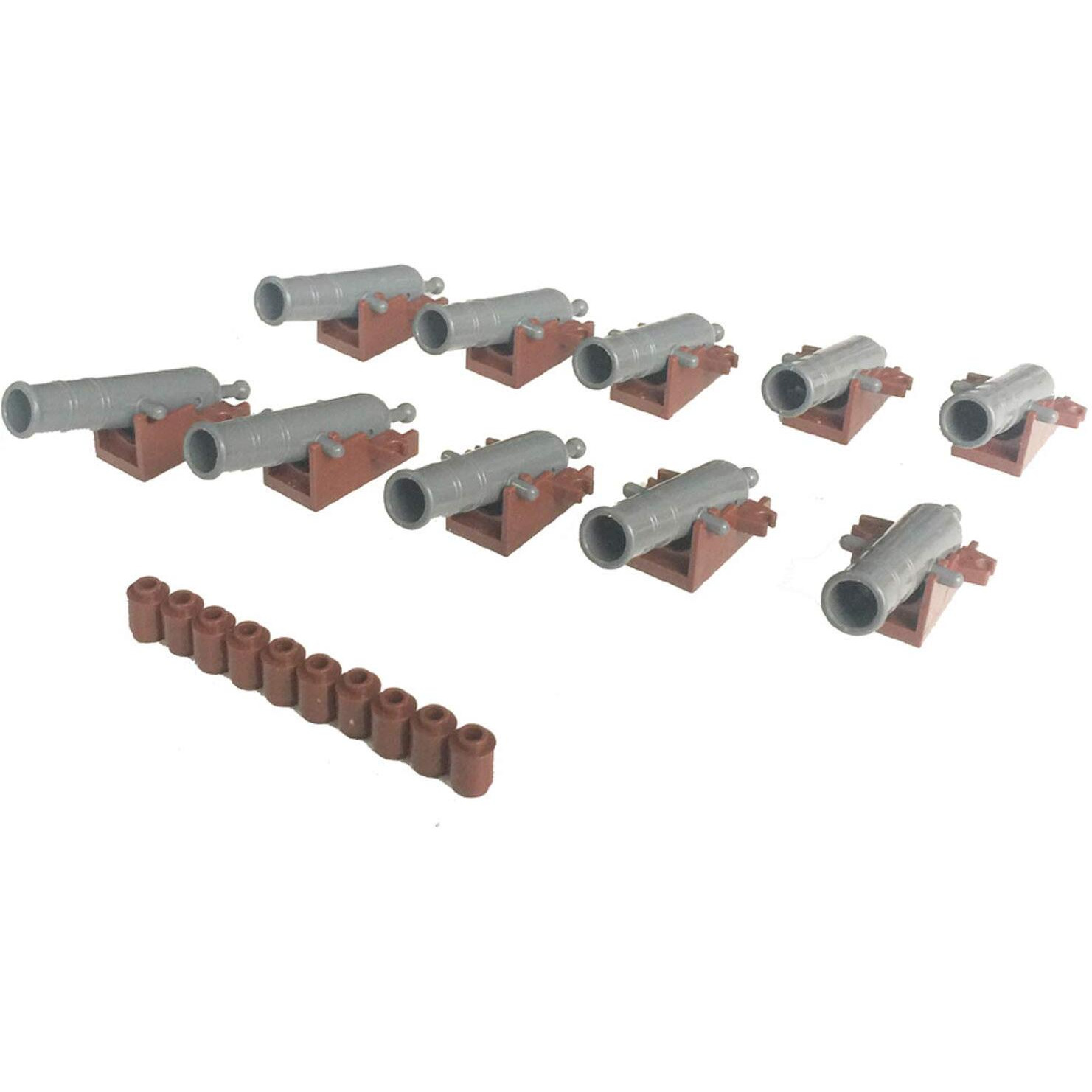 Enlighten Pirate Shooting Cannons With Base Cannonballs (Cannon Brown Base)