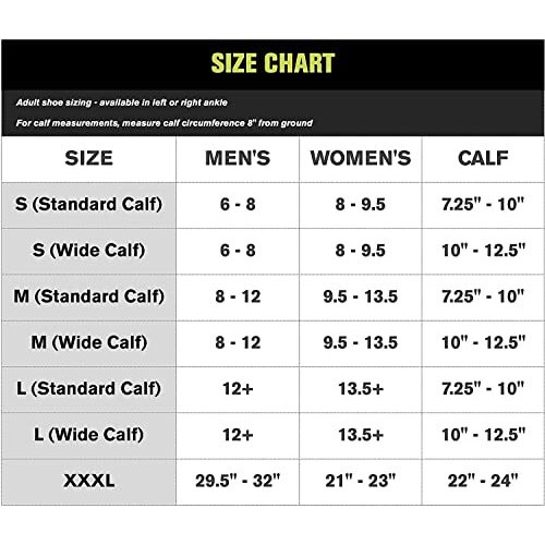 Donjoy Velocity Es (Extra Support) Ankle Brace Standard Calf  Right Foot  Medium