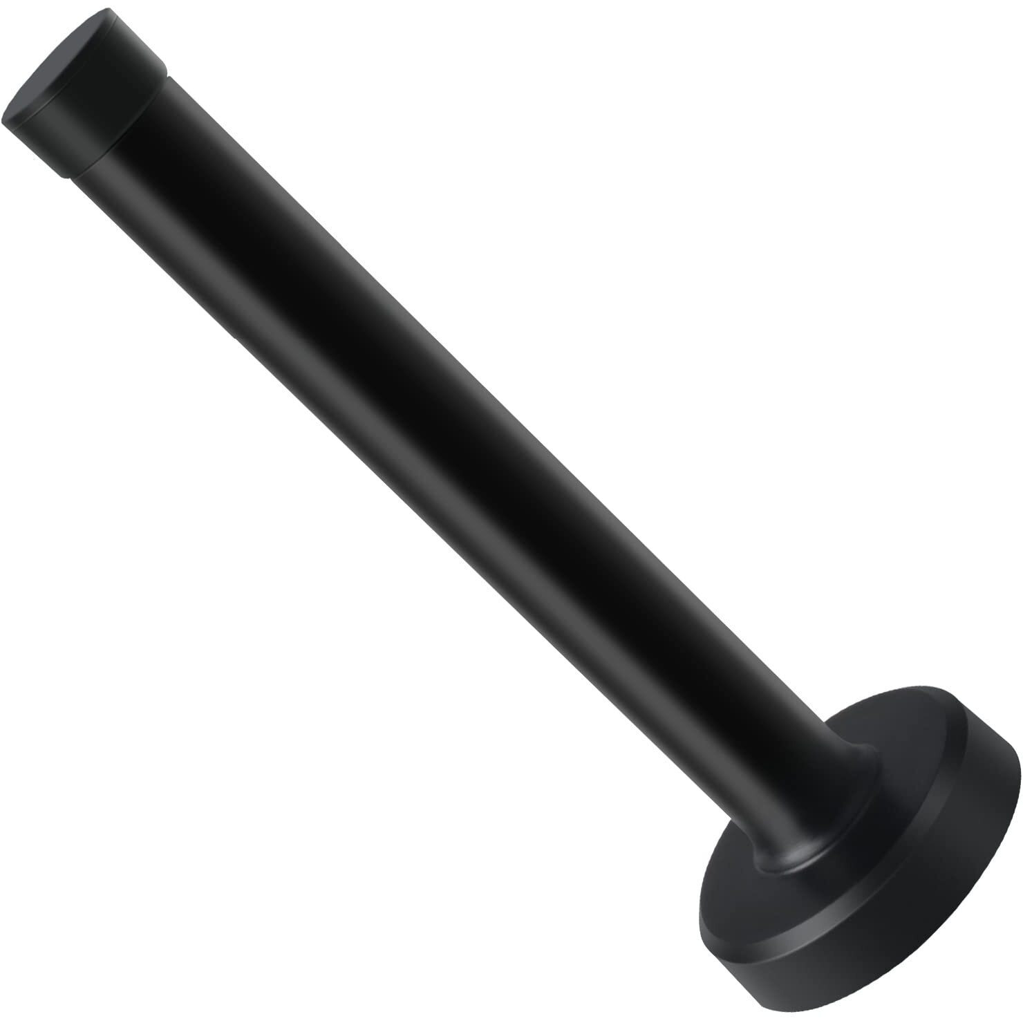 Door Stops  Stainless Steel Doorstop With Rubber Absorber Tip  Cylindrical Thickening Door Stopper  Anti-Collision Door Resistance Door Holder Catch 5 Inch Door Wall Protector 1 Pack Black