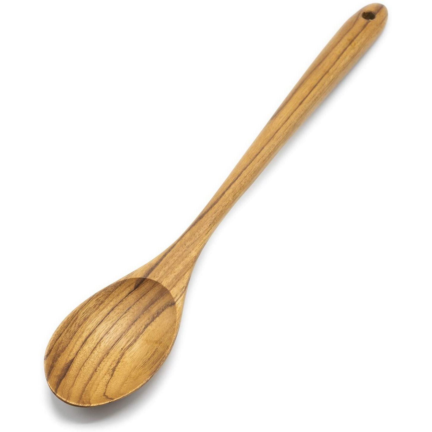 Faay 13.5"" Teak Cooking Spoon  Wooden Spoon  Mixing Spoon Handcraft From Teak | Healthy And High Moist Resistance For Non Stick Cookware