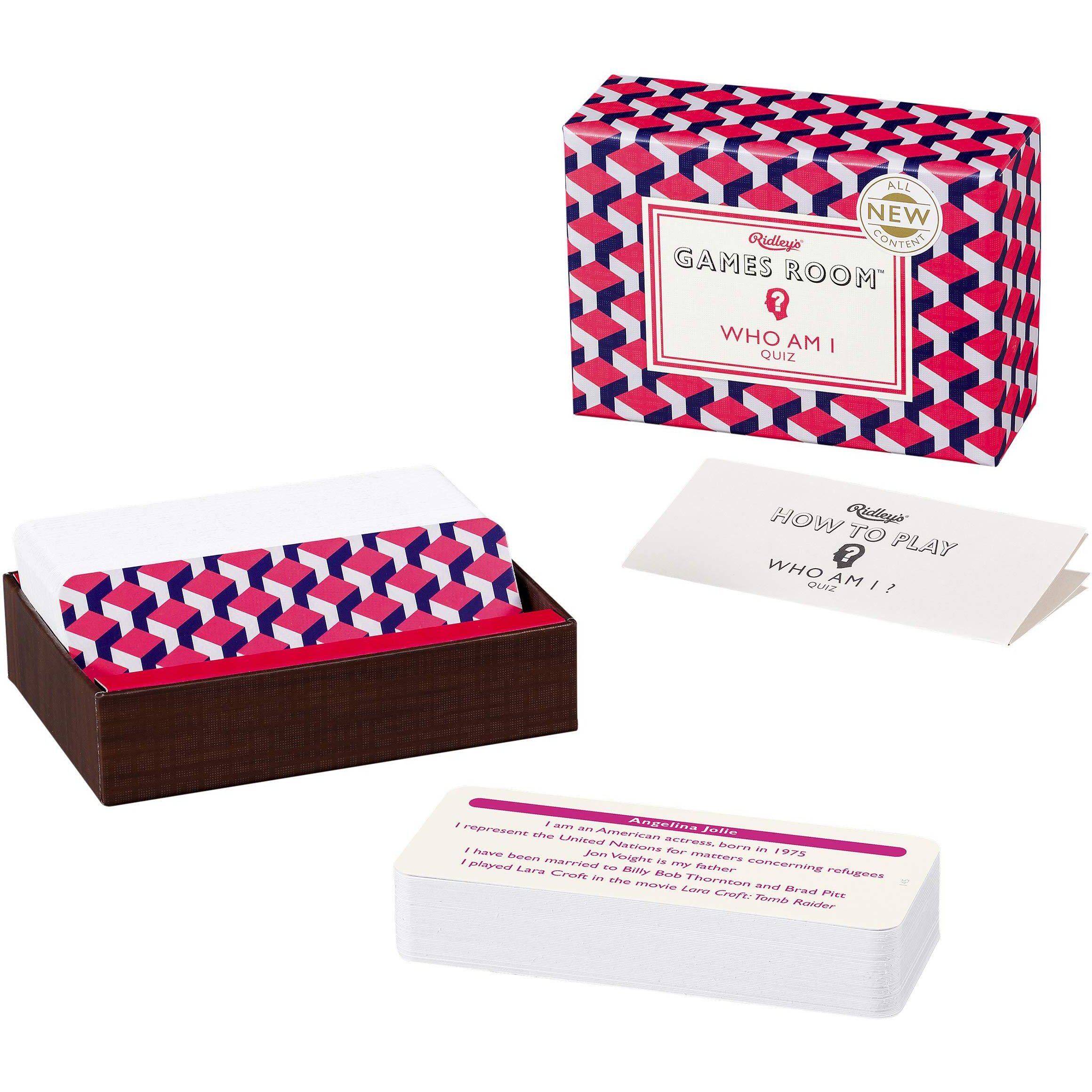 Ridleys Who Am I Second Edition Trivia Card Game - Trivia Games For Adults And Kids - 2+ Players - Includes 140 Unique Question Cards - Fun Quiz Cards That Make A Great Gift