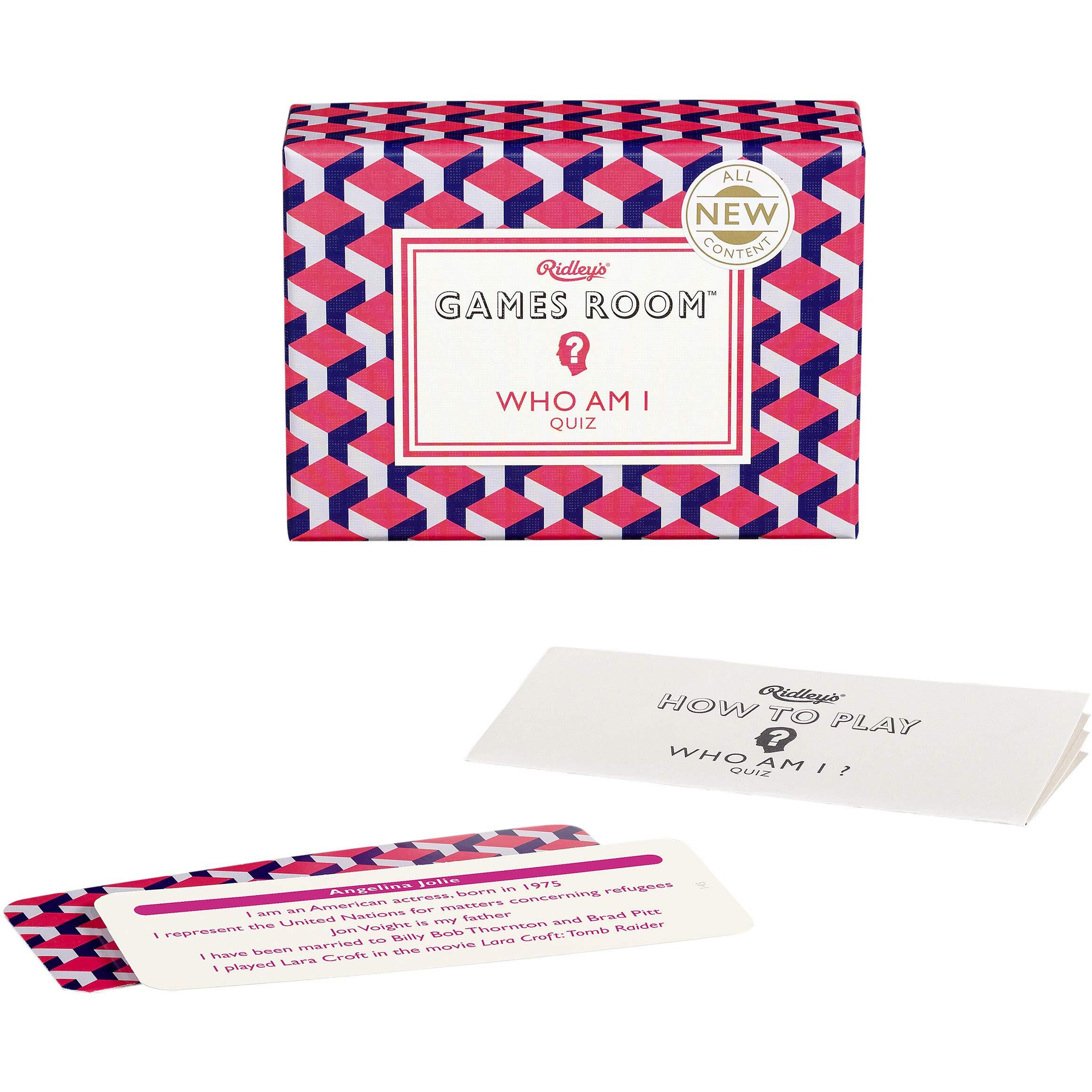 Ridleys Who Am I Second Edition Trivia Card Game - Trivia Games For Adults And Kids - 2+ Players - Includes 140 Unique Question Cards - Fun Quiz Cards That Make A Great Gift