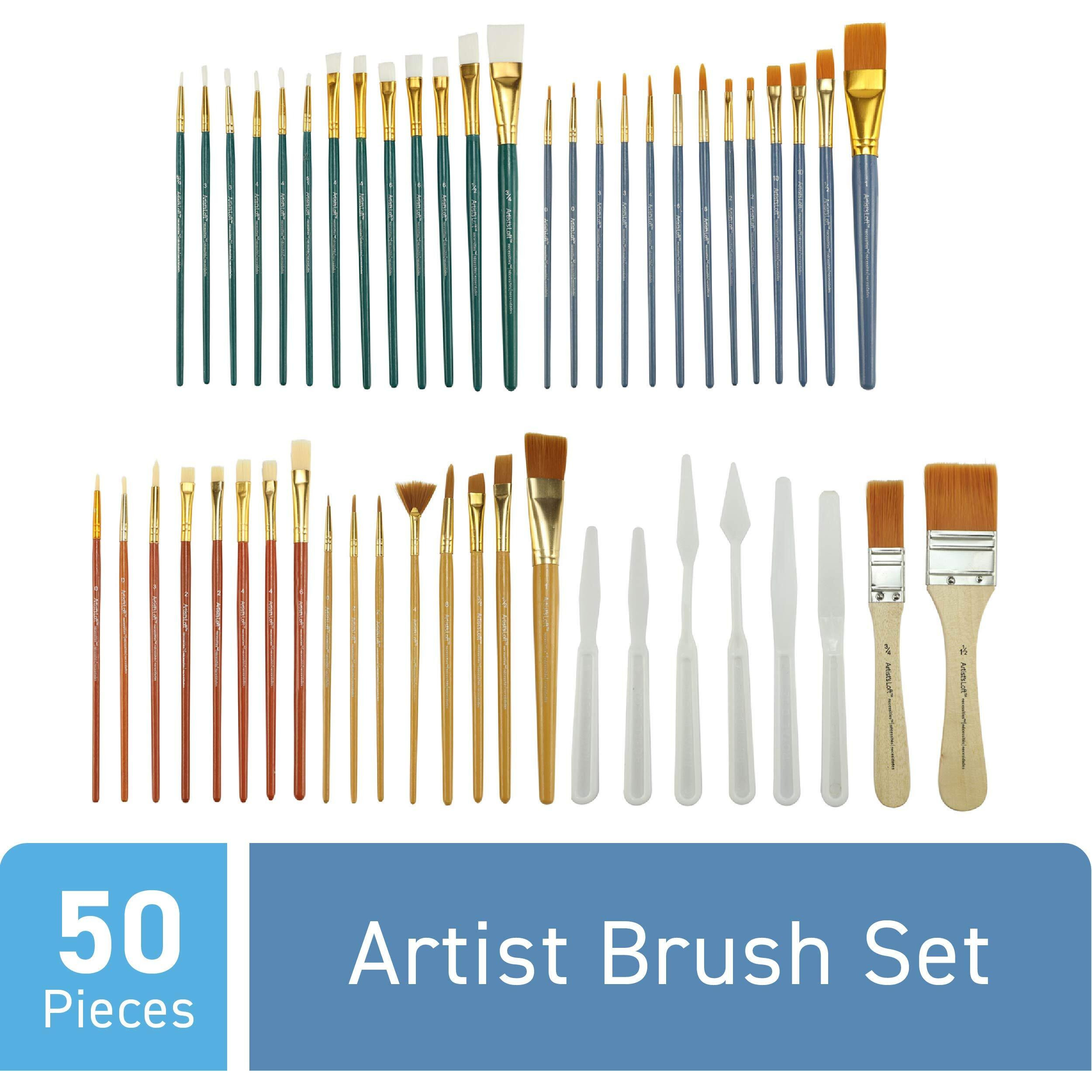 Michaels Super Value 50 Piece Brush Set By Artist's Loft Necessities