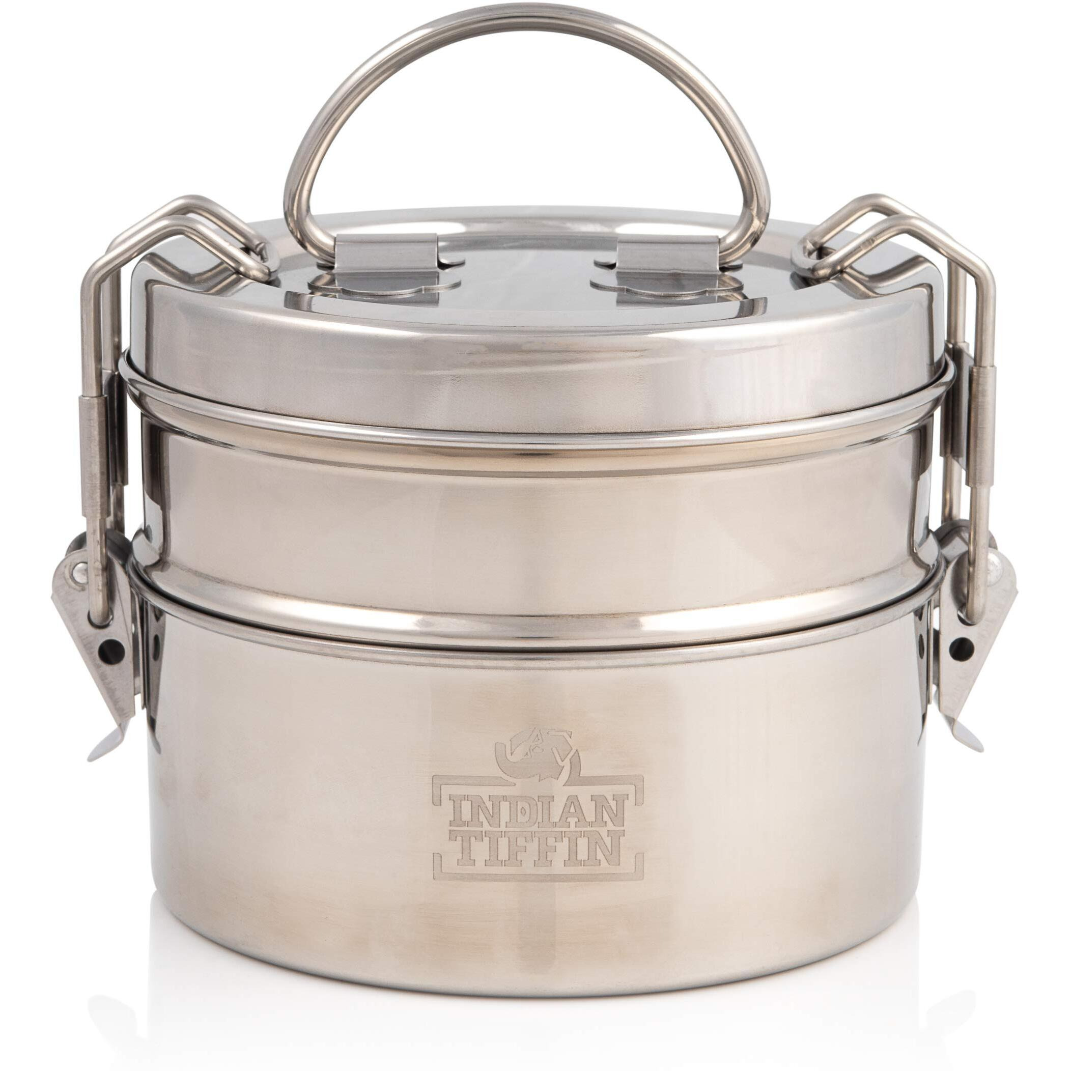 2 Tier Indian-Tiffin Stainless Steel Small Tiffin Lunch Box