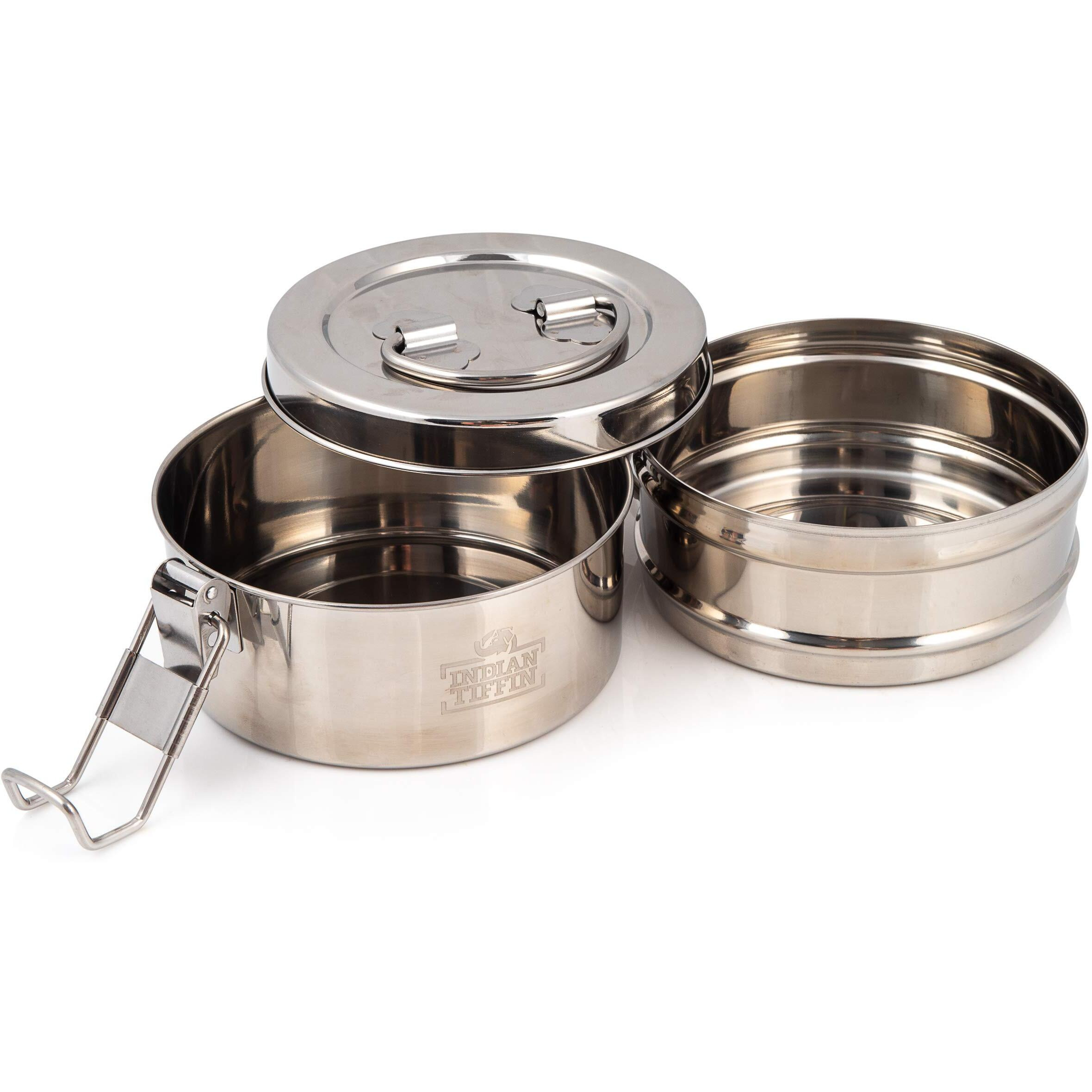 2 Tier Indian-Tiffin Stainless Steel Small Tiffin Lunch Box