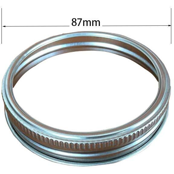 Mason Jar Replacement Rings Or Tops Durable & Rustproof Tinplate Metal Bands/Rings For Mason Jar  Jar  Canning Jars Storage (Set Of 10 Wide Mouth)
