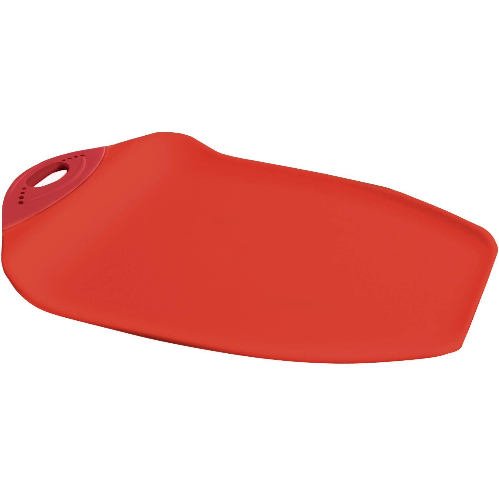 Dexas Chop & Scoop Cutting Board  9.5 By 13 Inches  Solid Red (322-J1795)