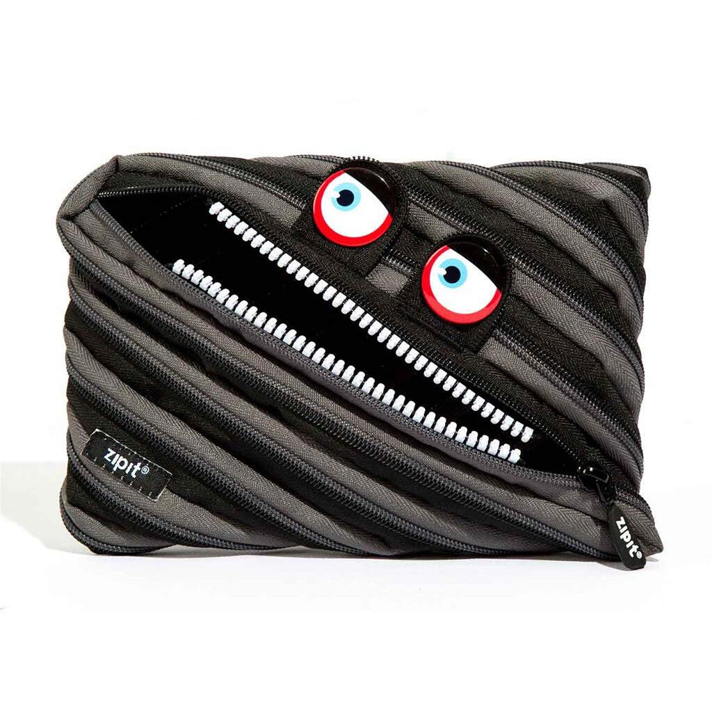 Zipit Wildlings Large Pencil Case For Kids | Pencil Pouch For School  College And Office | Pencil Bag For Boys & Girls (Black)