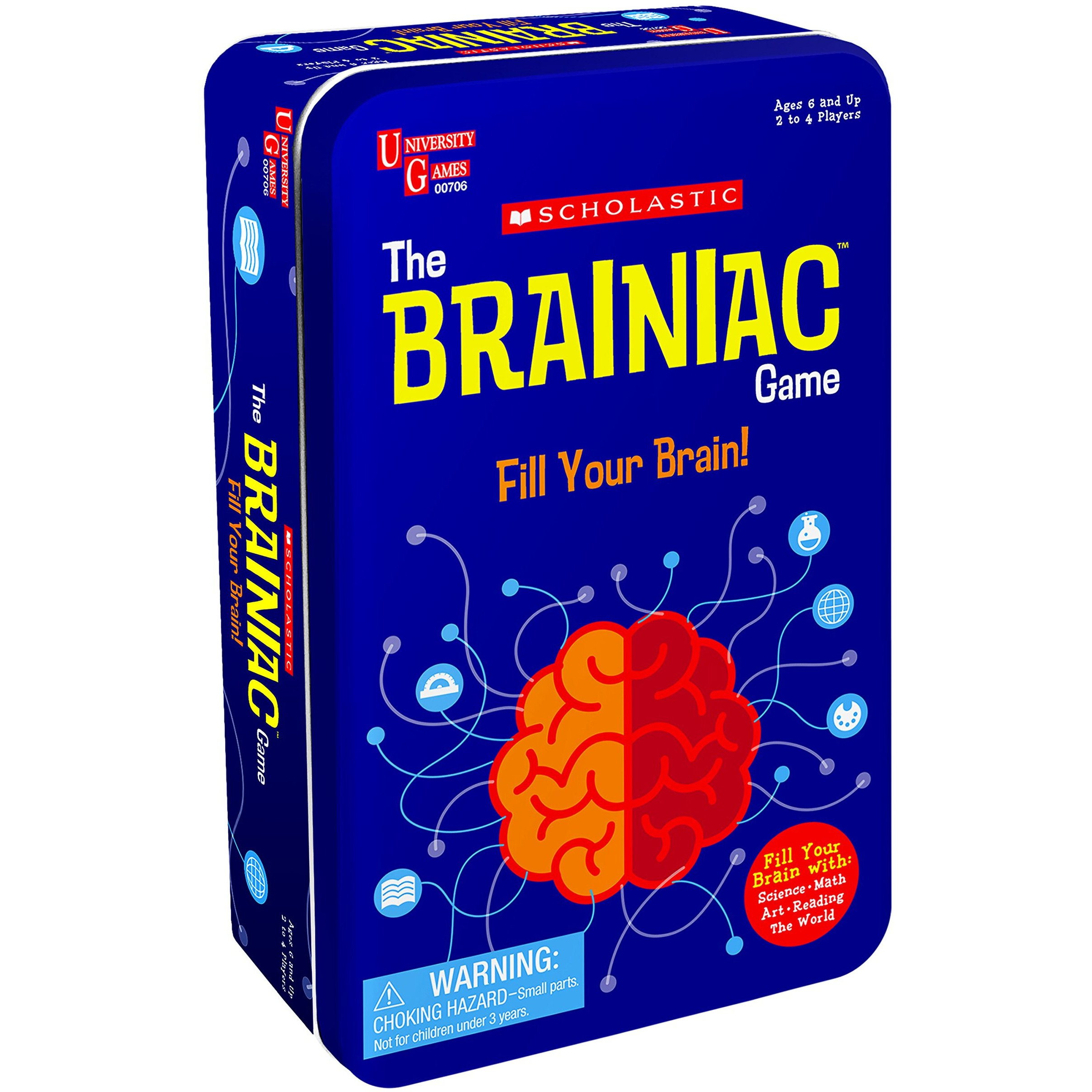 Scholastic  The Brainiac Game Tin