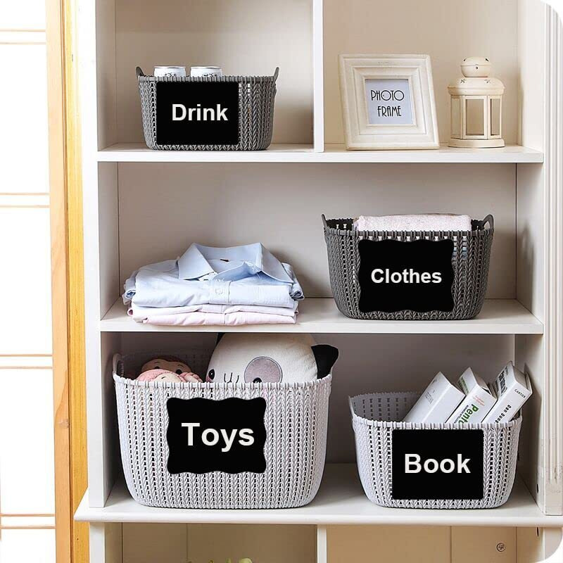 Chalkboard Labels Extra Large Waterproof Adhesive Rectangles Chalkboard Stickers Erasable&Reusable Black Board Sticker For Boxes Jars Containers-7.5'' X 5.5'' Pack Of 18