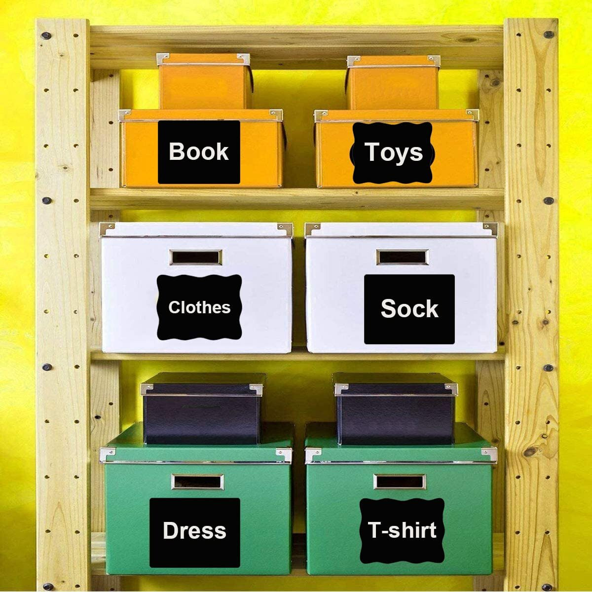 Chalkboard Labels Extra Large Waterproof Adhesive Rectangles Chalkboard Stickers Erasable&Reusable Black Board Sticker For Boxes Jars Containers-7.5'' X 5.5'' Pack Of 18