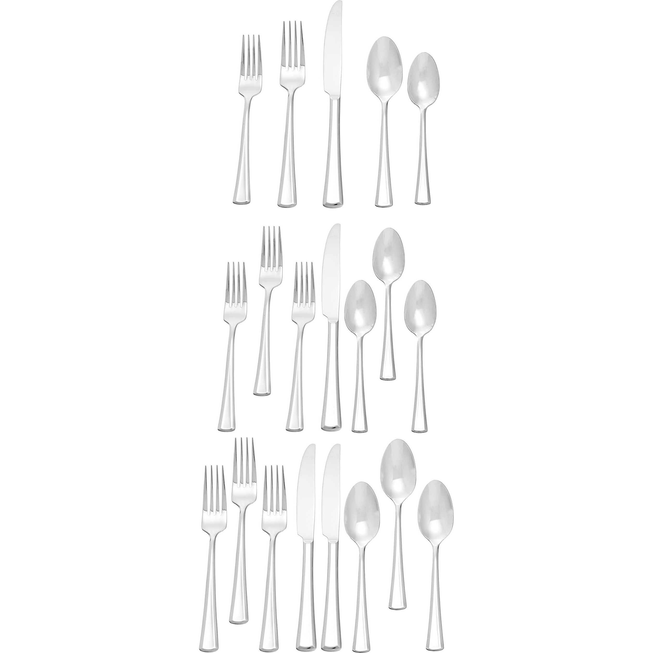 Oneida Noble 20 Piece Everyday Flatware 18/0 Stainless Steel  Service For 4  Silverware Set