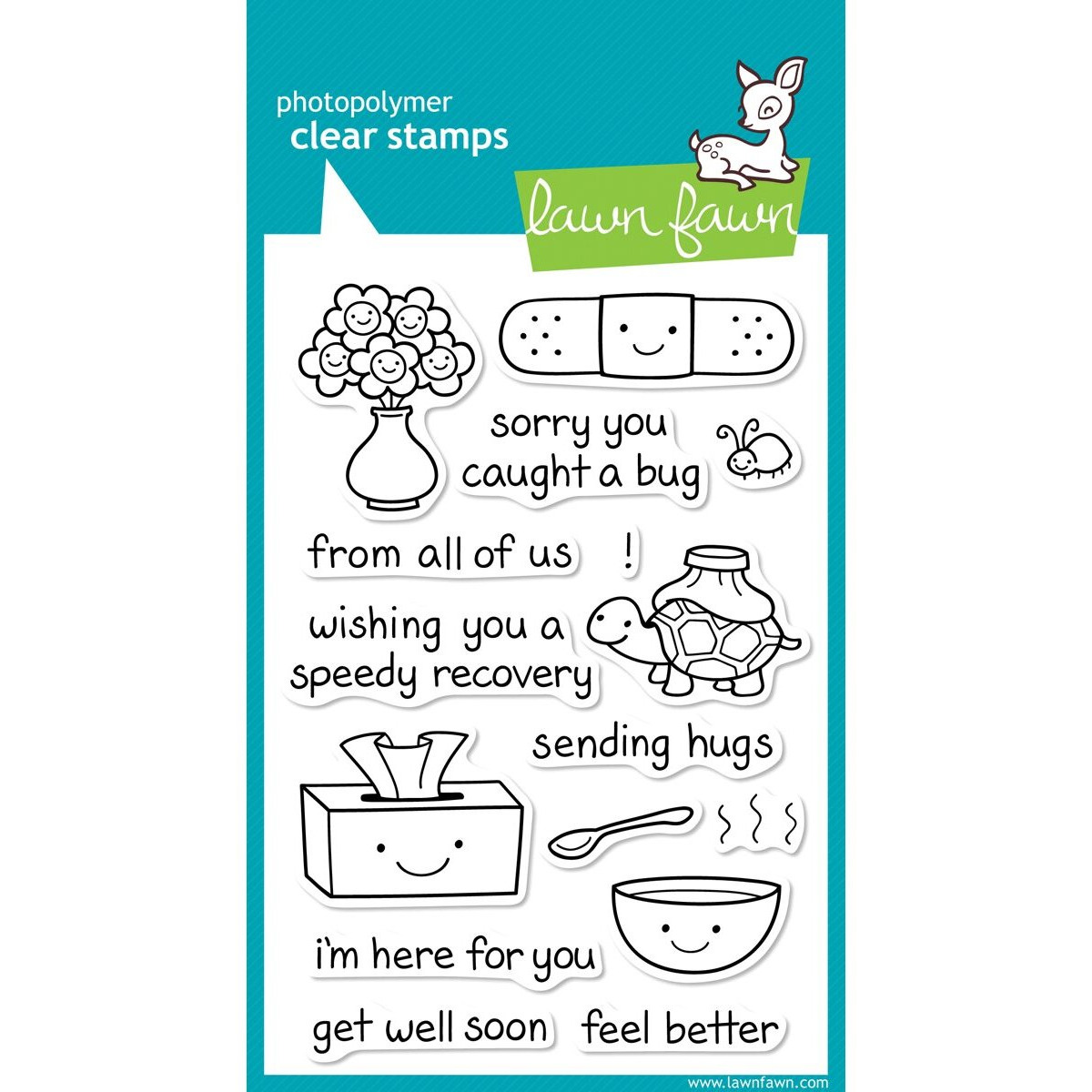 Lawn Fawn Mend Clear Stamps 4"&quotX6""